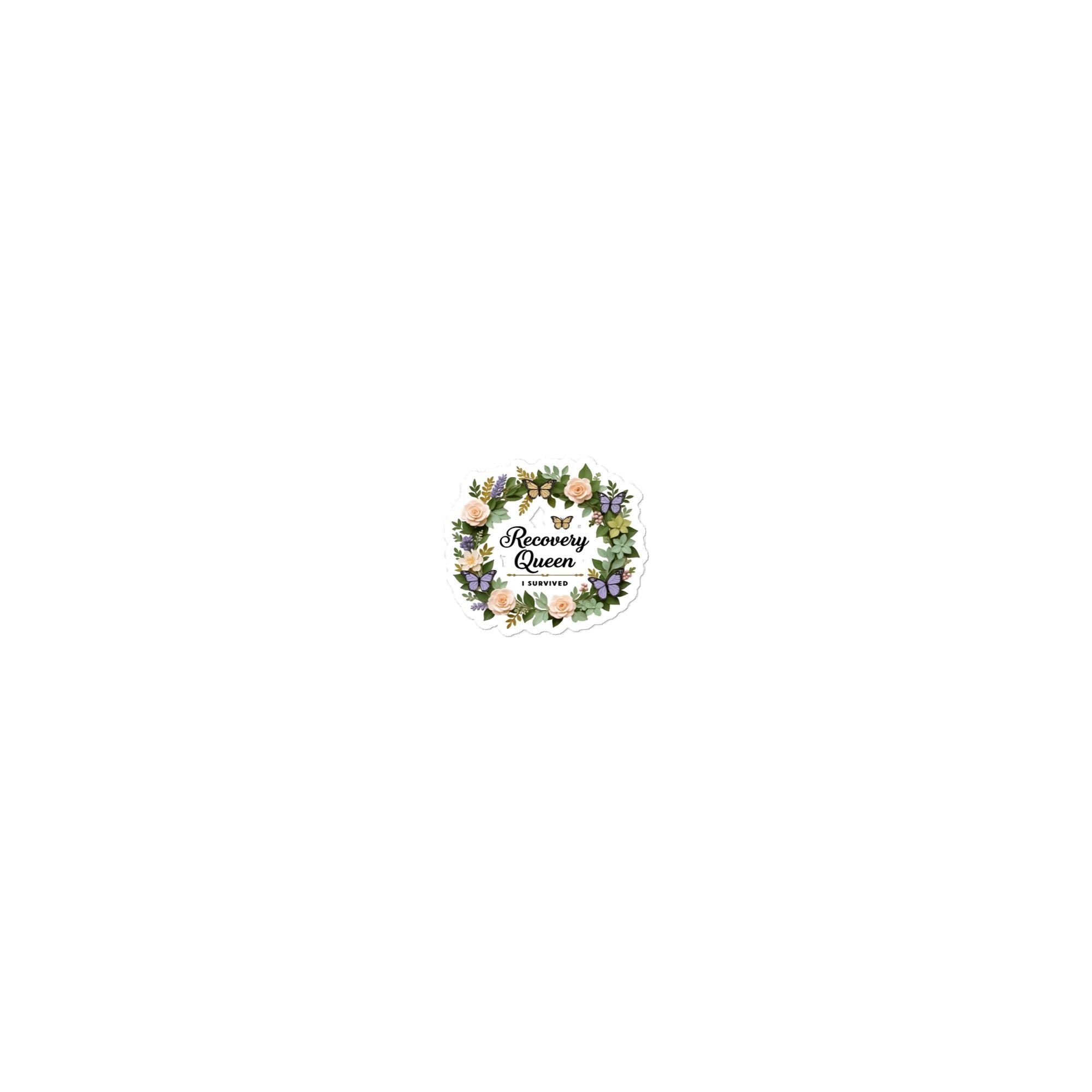 Recovery Queen Butterfly Sticker: Addiction, Cancer, Trauma Support