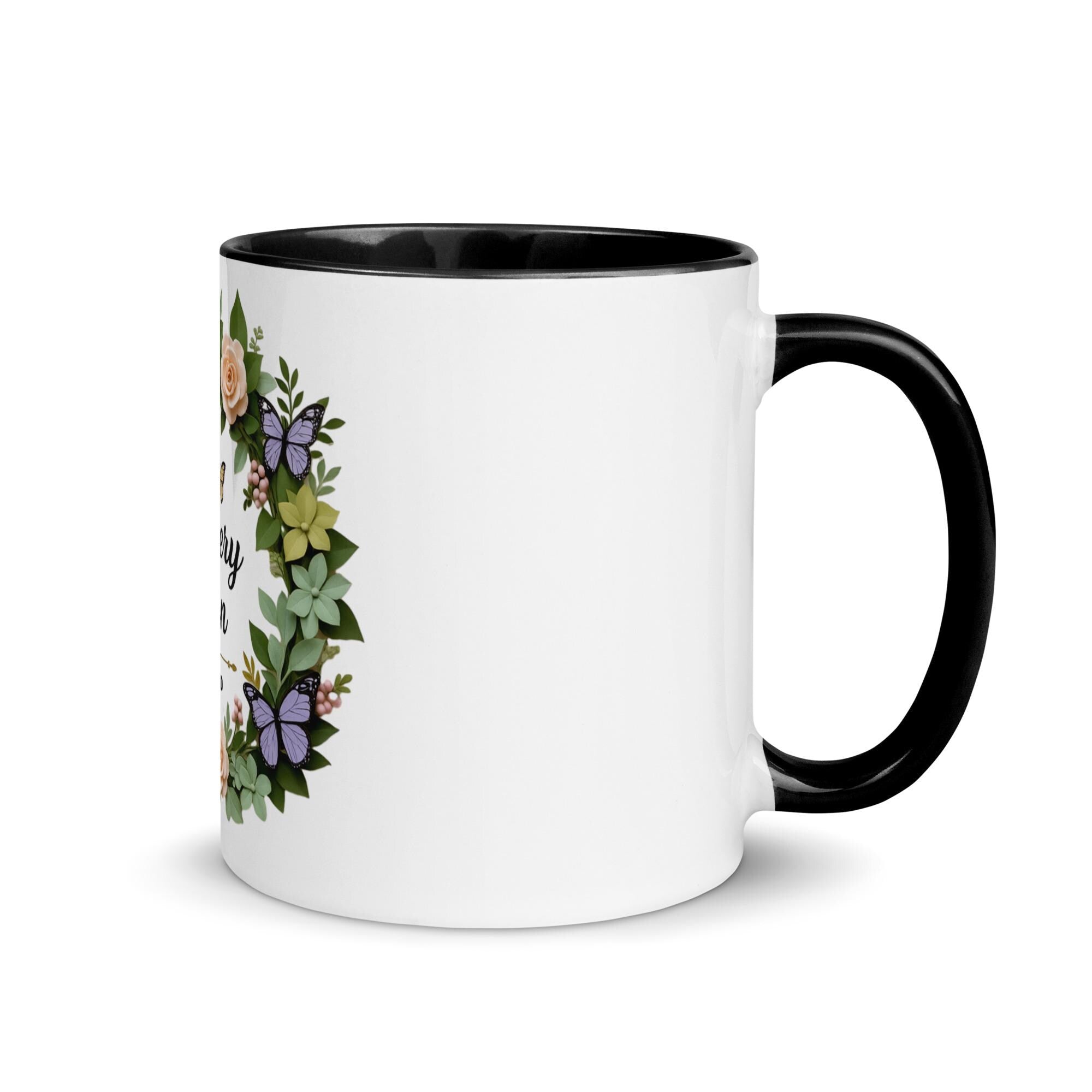 Recovery Queen Butterfly Mug: Colorful Ceramic Coffee Cup