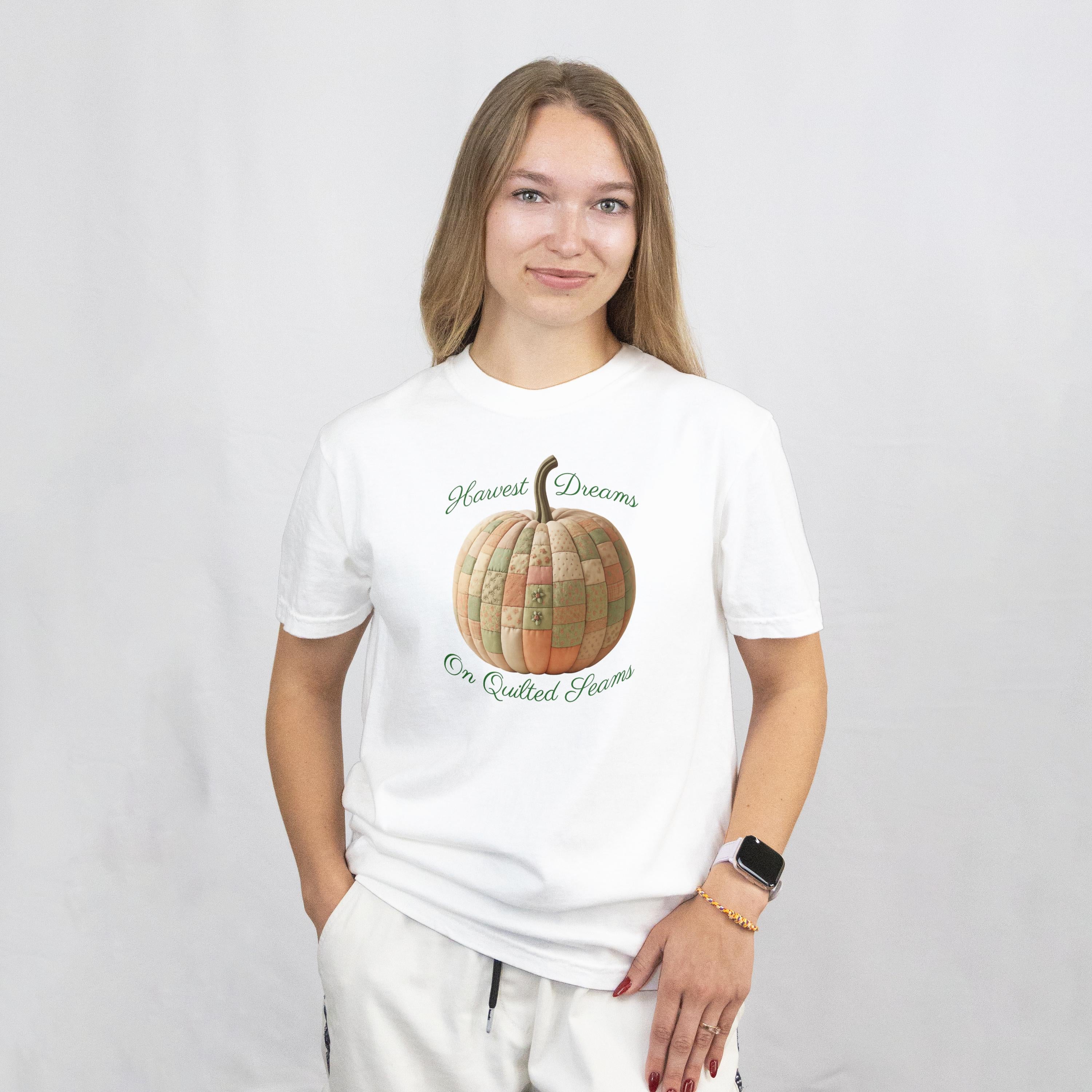 Quilted Pumpkin PNG: Harvest Dreams on Fabric (Digital Download)