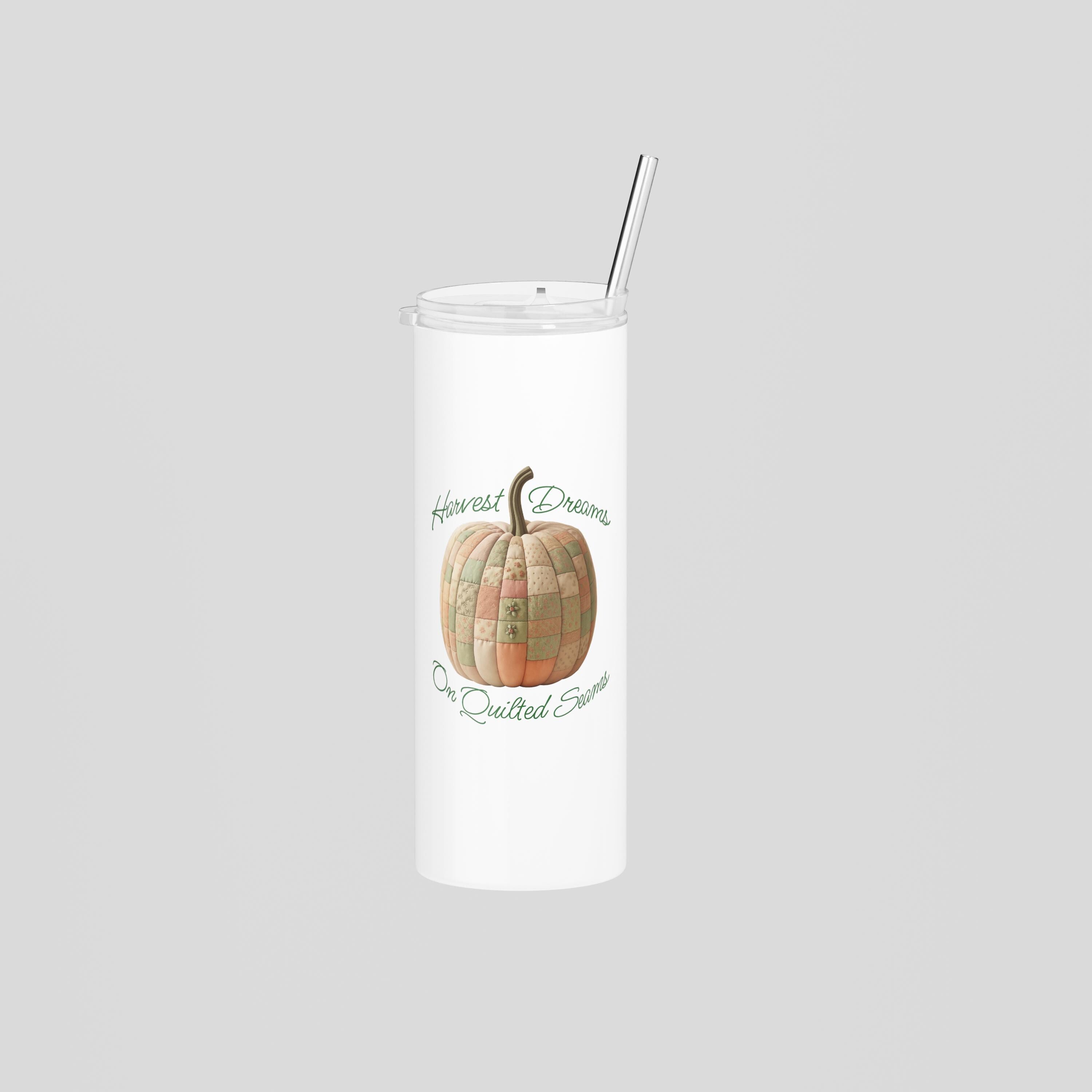 Quilted Pumpkin PNG: Harvest Dreams on Fabric (Digital Download)