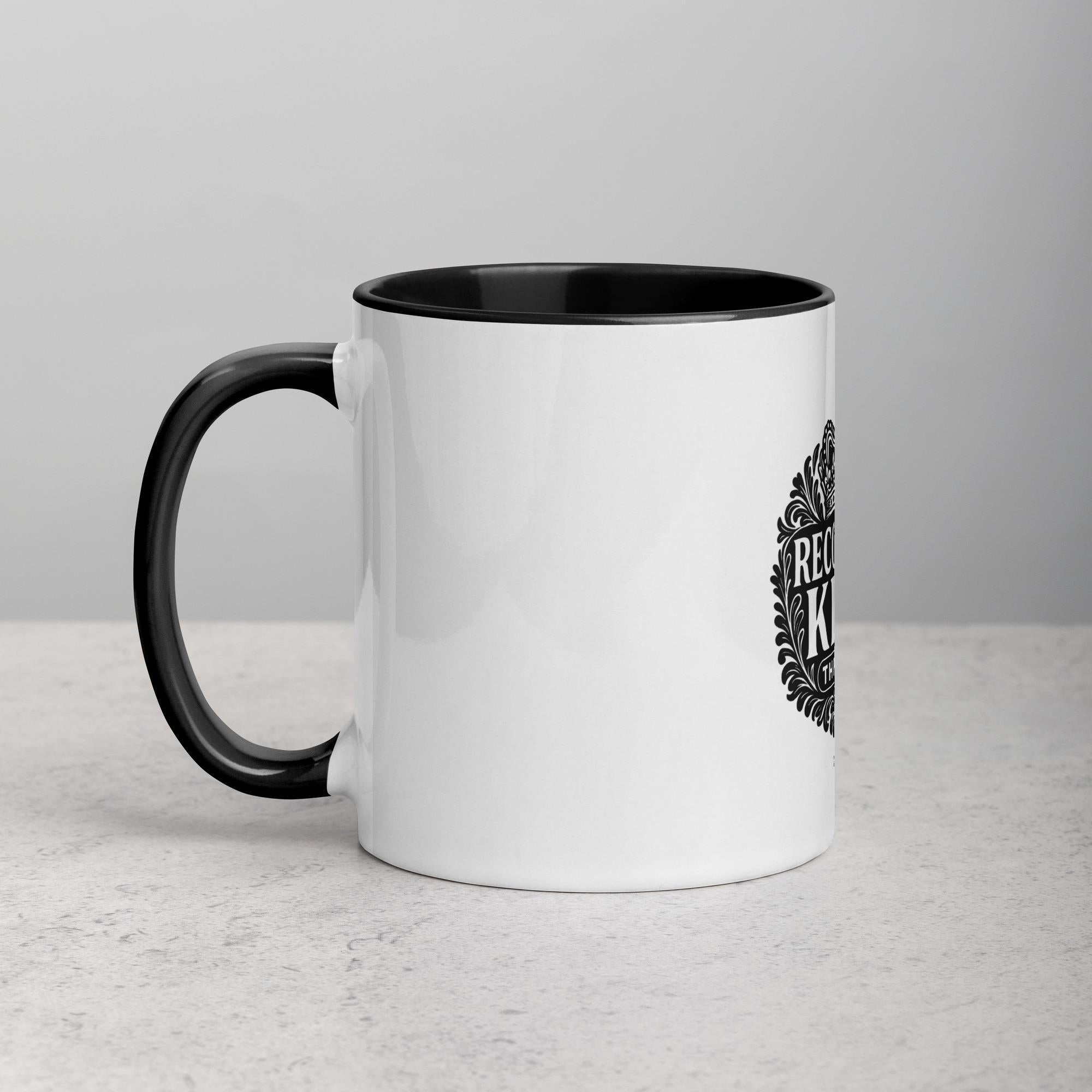 Recovery King Mug: Black Inside, Thriving Gift