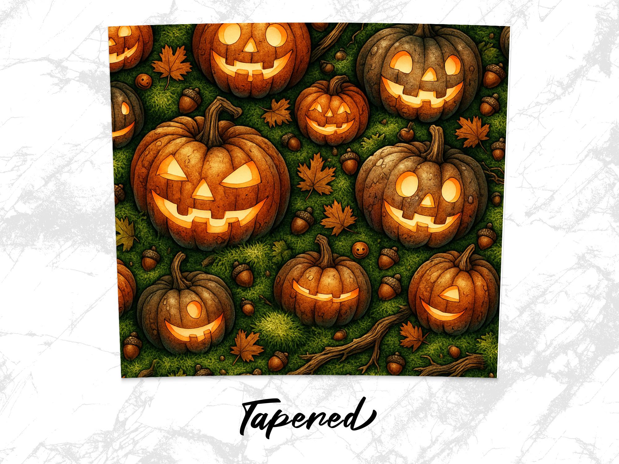 Jack O'Lantern Tumbler Wrap: Spooky Pumpkin Design (PNG Digital Download)