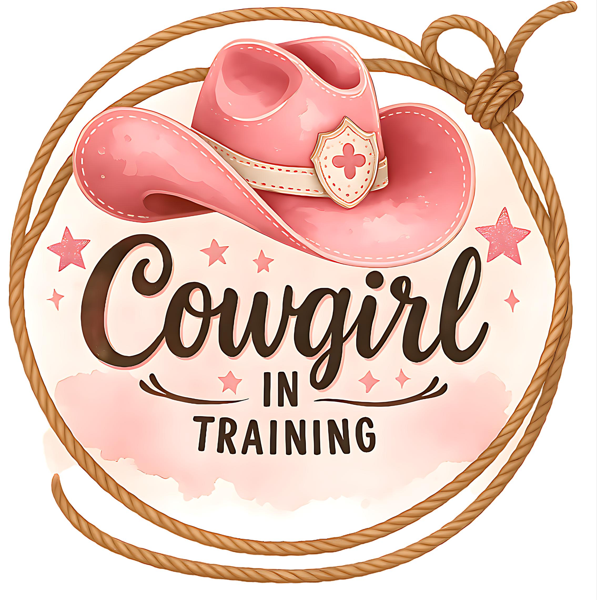 Cowgirl in Training Shirt, Pink Hat Tee, Future Rodeo Star Onesie, Western Baby Gift, Pink Cowboy , Little Cowgirl Gift, Baby shower gift,