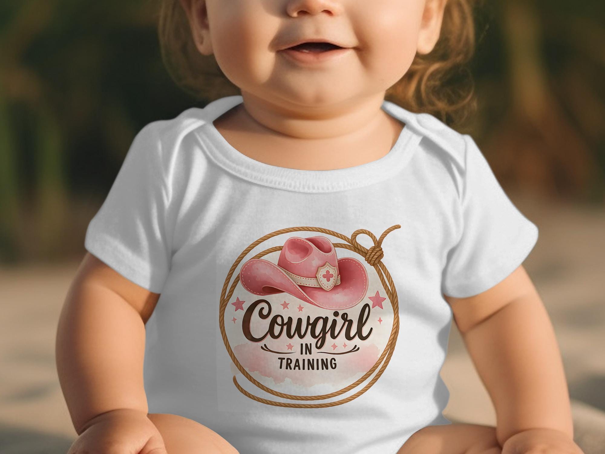 Cowgirl in Training Shirt, Pink Hat Tee, Future Rodeo Star Onesie, Western Baby Gift, Pink Cowboy , Little Cowgirl Gift, Baby shower gift,