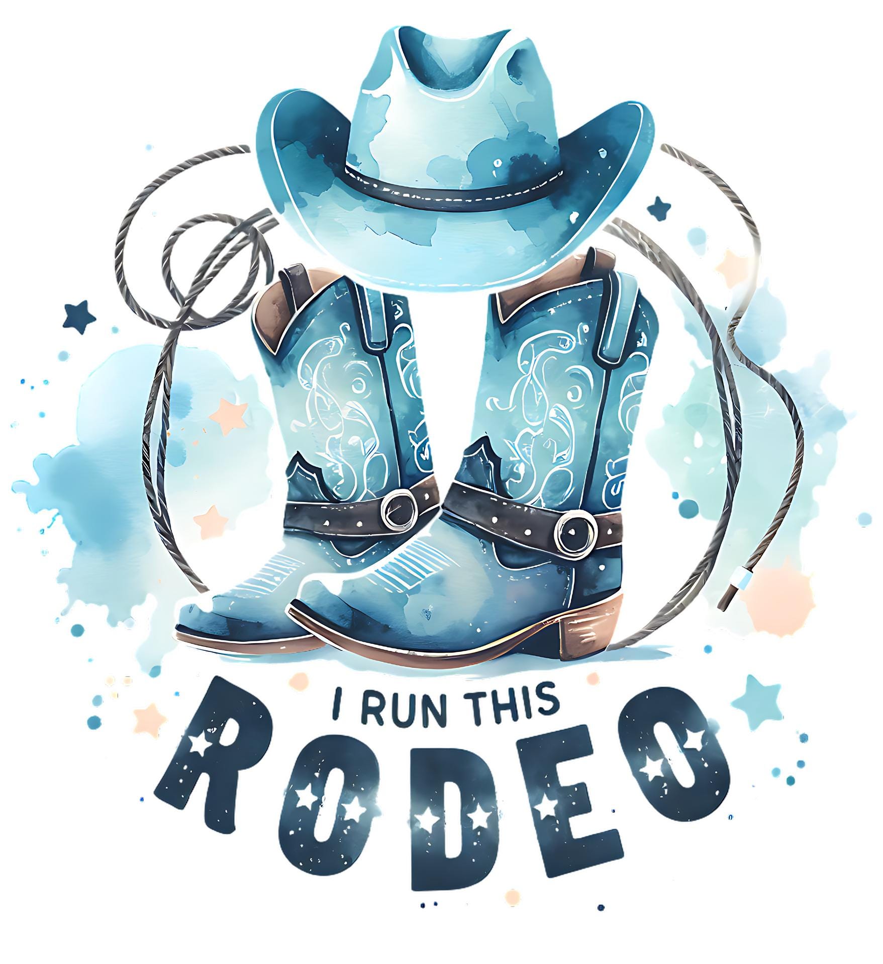 I Run This Rodeo Baby Onesie: Cowboy Boots, Western Outfit