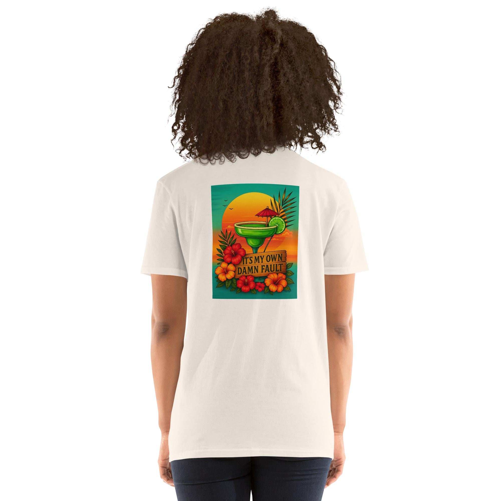 Parrot & Margarita T-Shirt: Jimmy Buffett Style - "I am the woman to blame"