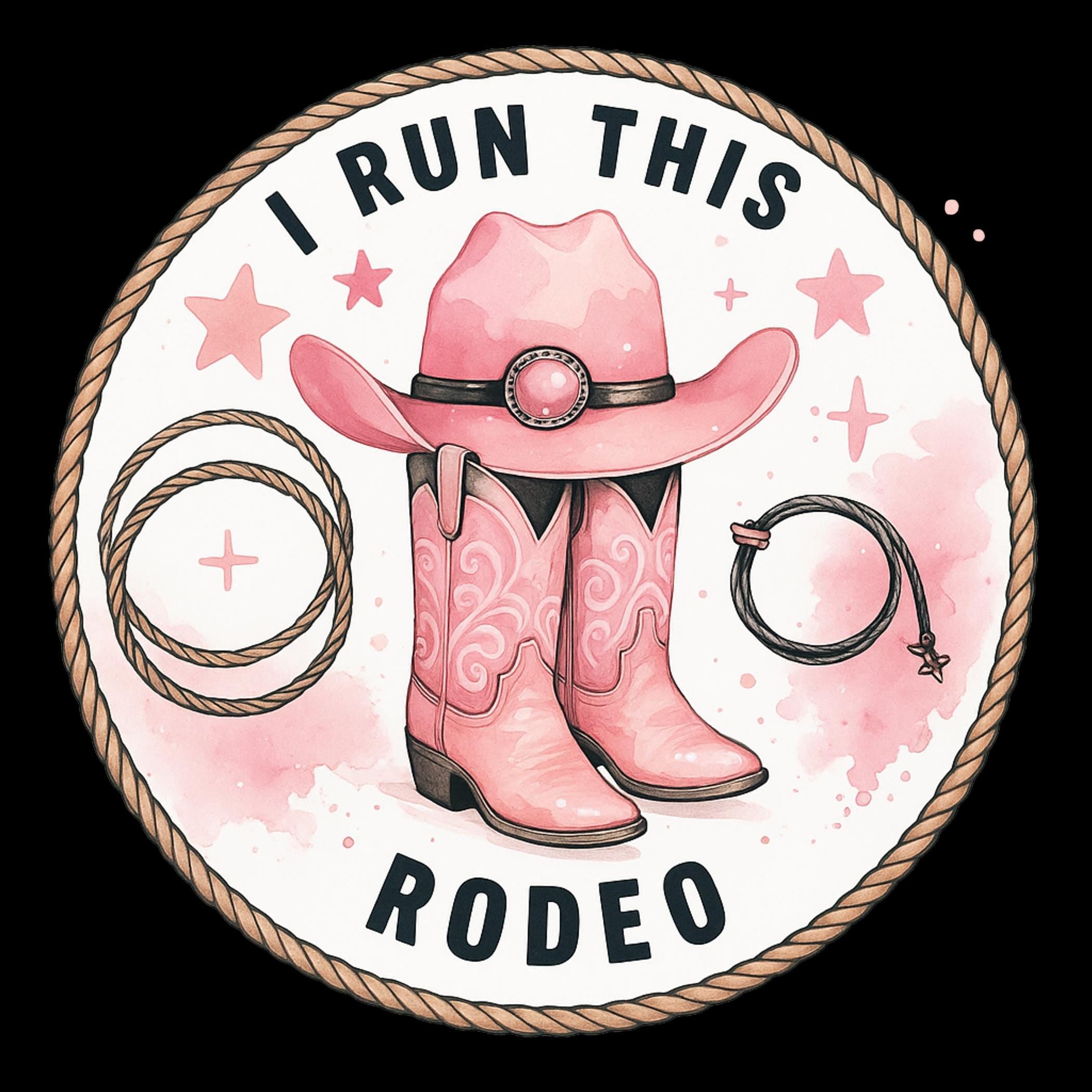 Pink Cowgirl Rodeo PNG: Western Sublimation Design (Digital Download