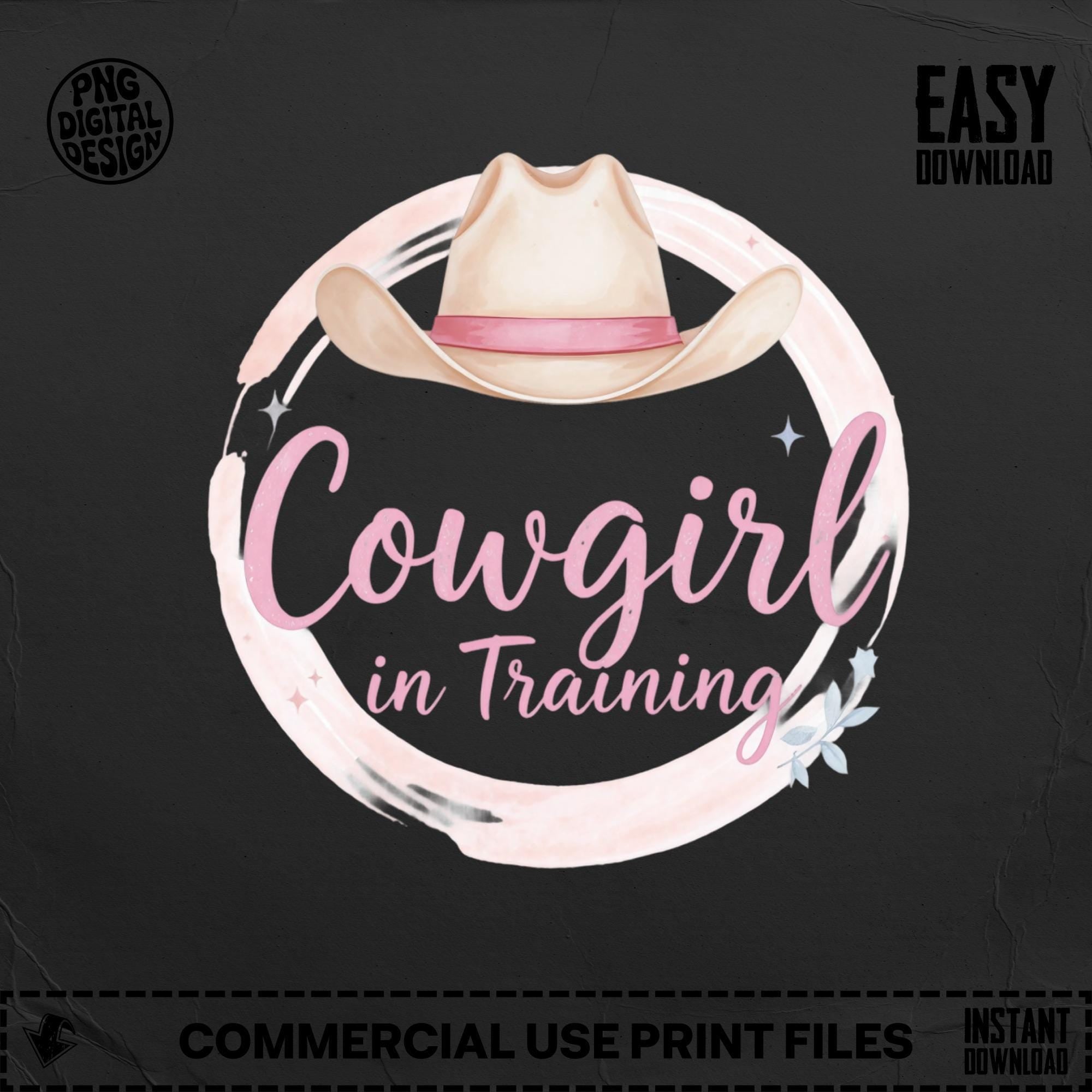 Cowgirl in Training PNG: Western Design, T-Shirt Sublimation (Digital Download)