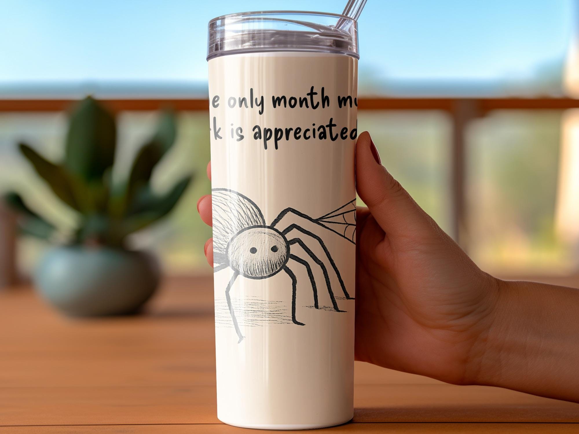 Funny Spider Halloween Tumbler Wrap: Housework Appreciated PNG (Digital Download)