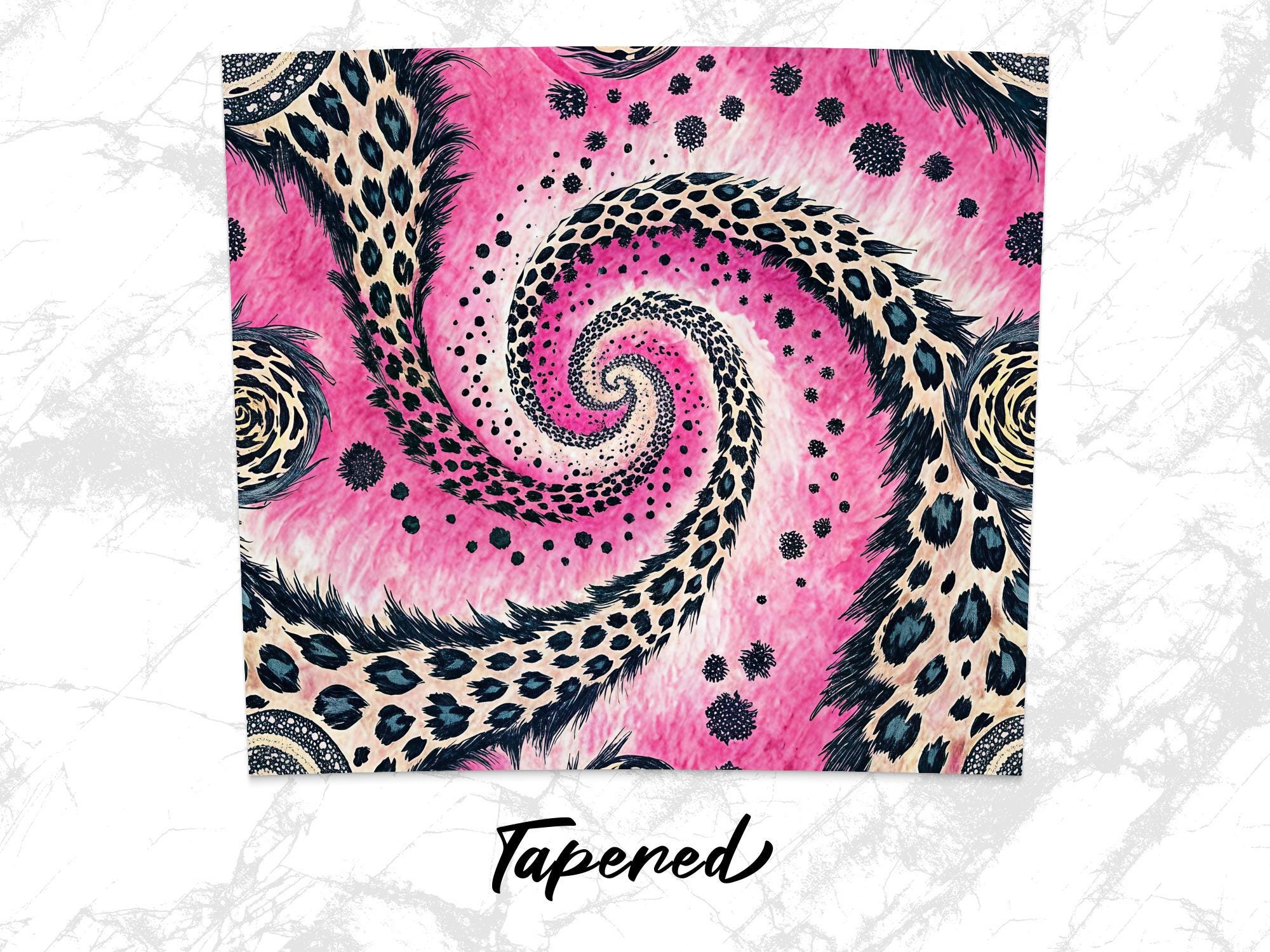 Pink Leopard Tumbler Wrap: Sublimation Skinny Tumbler Design (Digital Download)