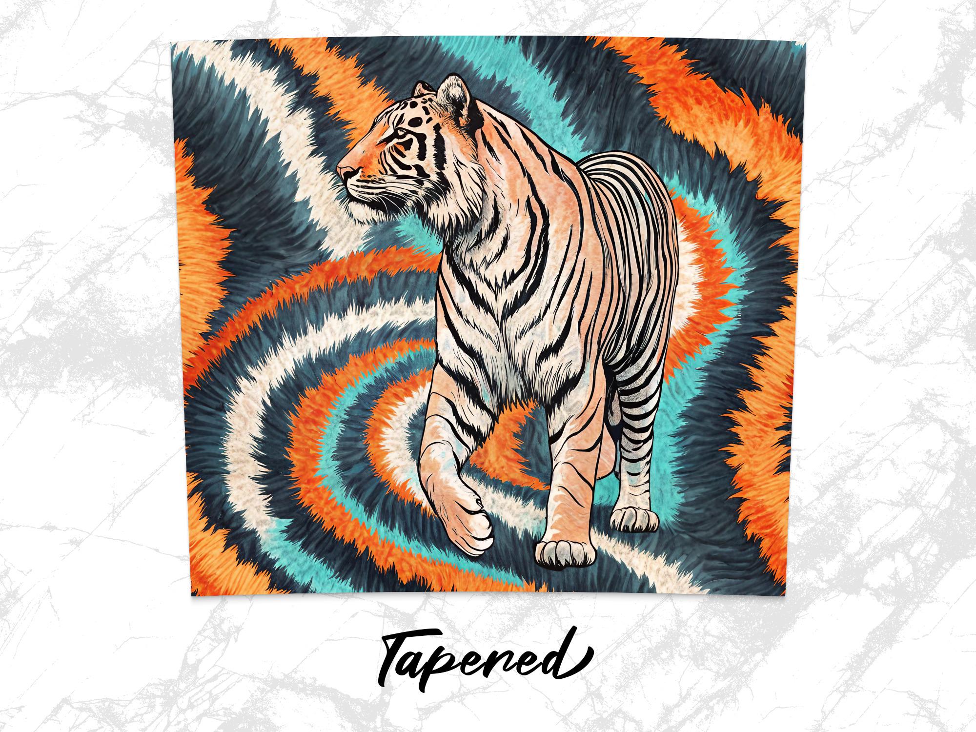 Tiger Tumbler Wrap PNG: Striped Fur Sublimation Design (Digital Download)