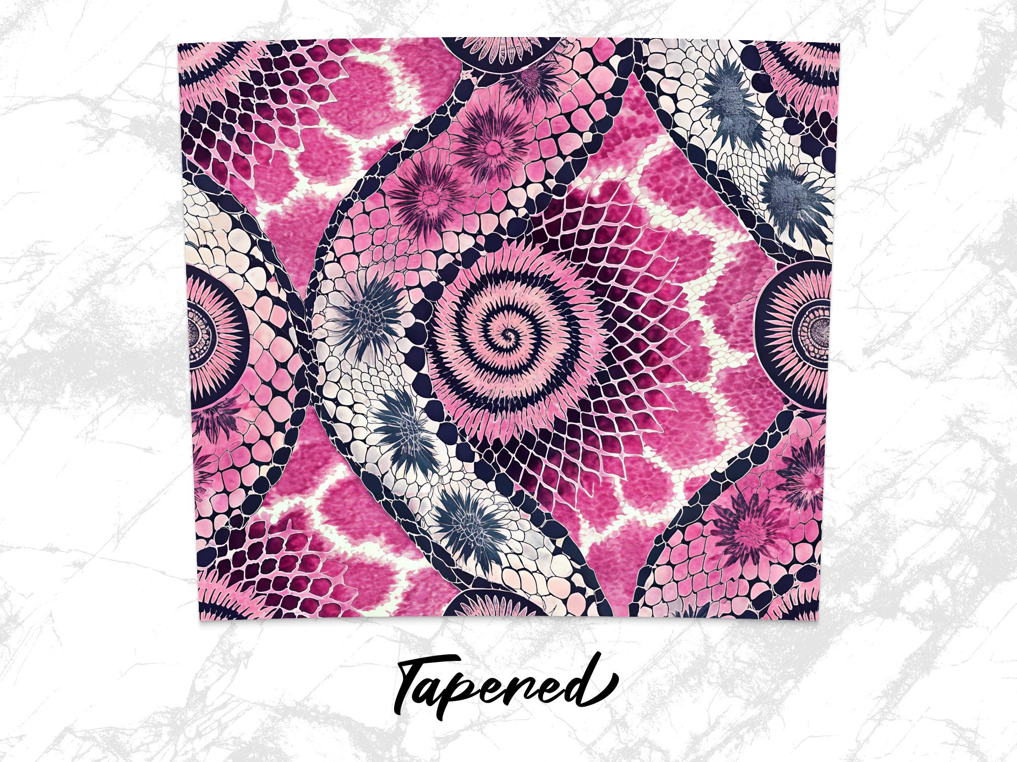 Pink Giraffe Tumbler Wrap: Floral Snake Skin Sublimation Design (Digital Download)