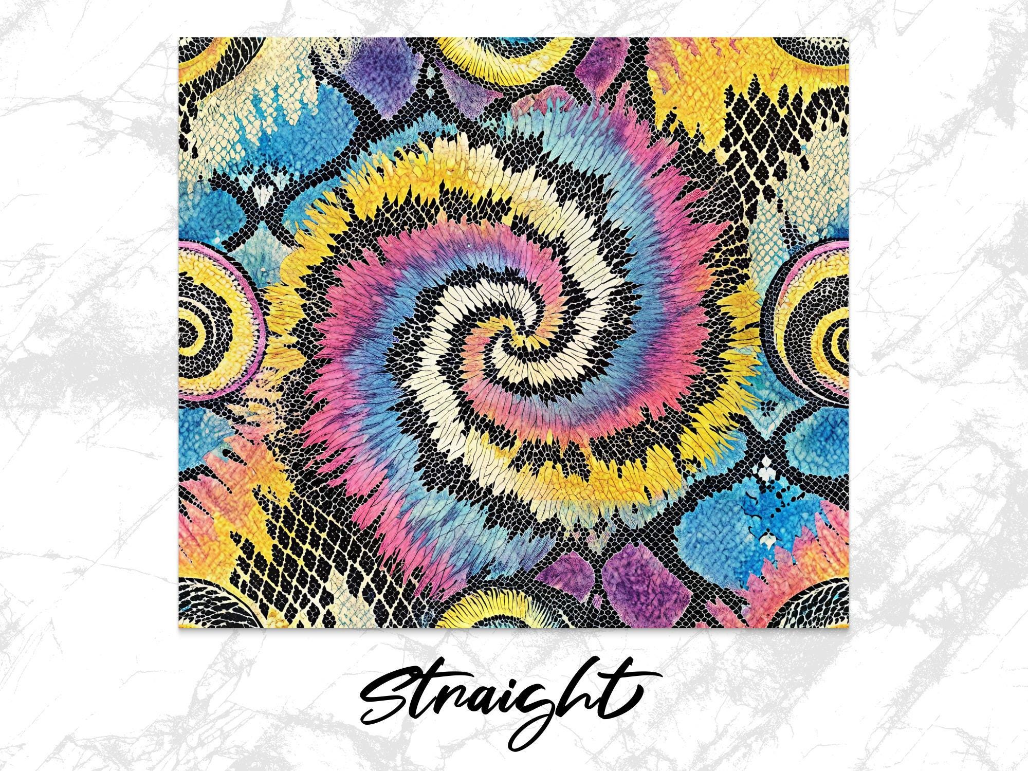 Rainbow Tie Dye Snake Skin Tumbler Wrap PNG: 20 oz Sublimation Design (Digital Download)