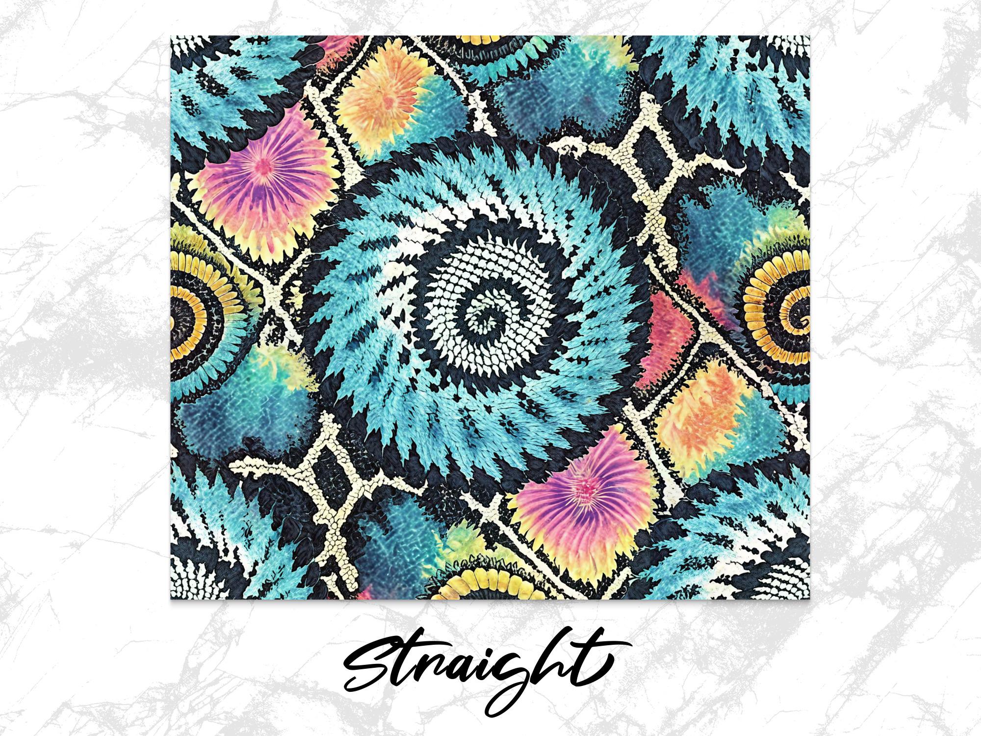 Floral Crochet Tumbler Wrap PNG: Colorful Spiral Design (Digital Download)