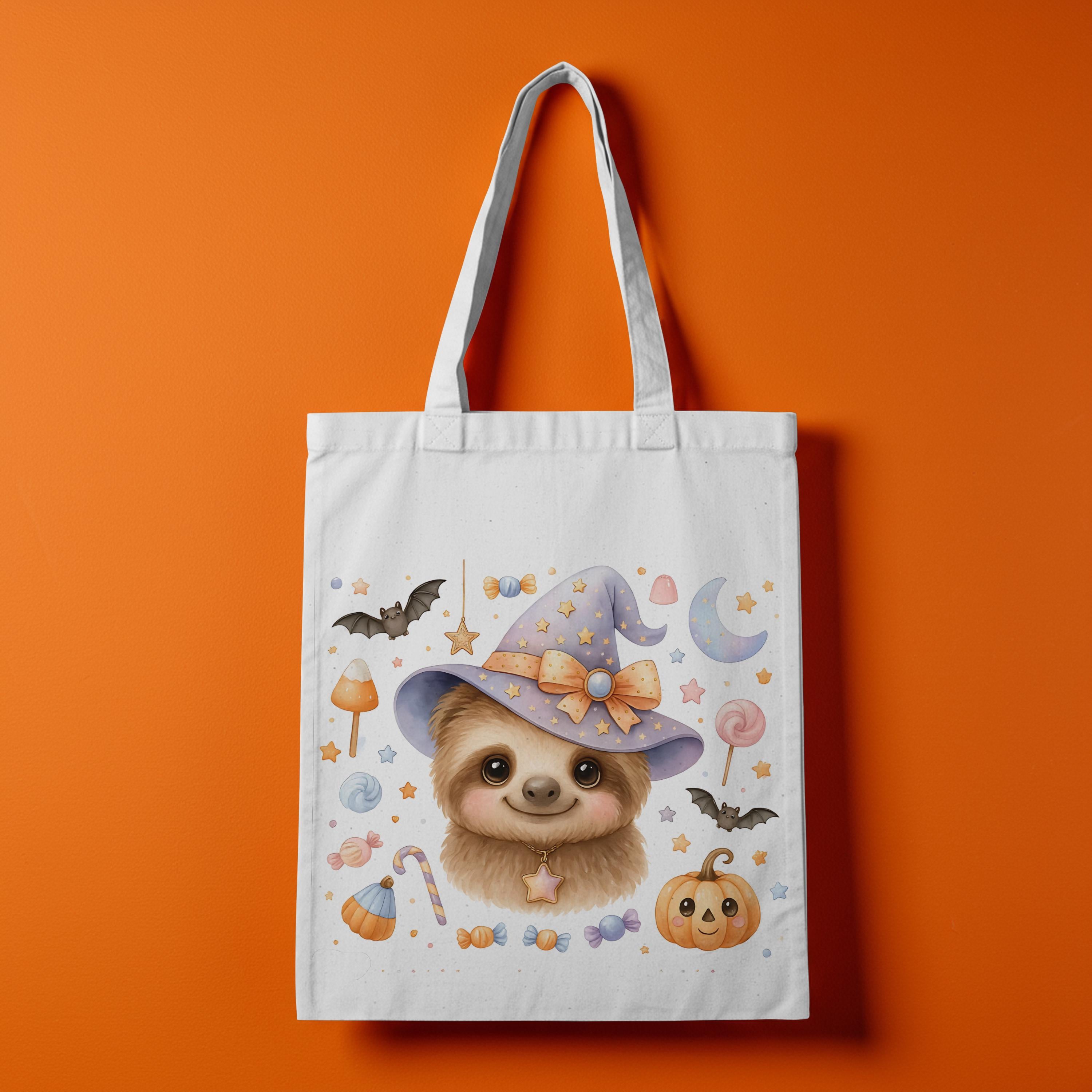 Sloth Baby Halloween PNG file, Halloween sloth, cute boo, Trick or Treat png, cute sloth png, candy sloth, fall pumpkin, baby sloth, sloth