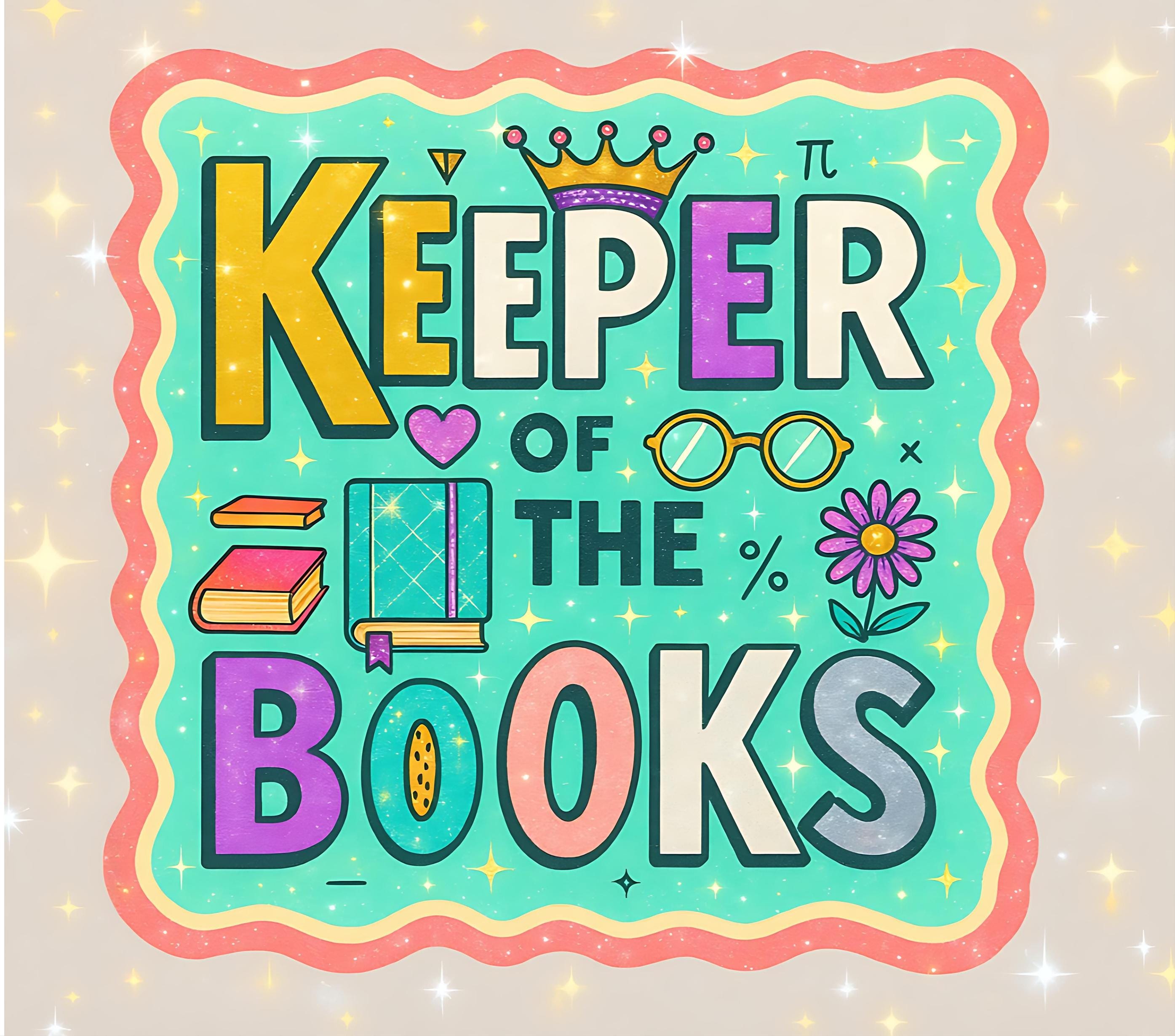 Keeper of the Books PNG: Librarian, Bookkeeper Digital Design (PDF, JPEG Included)