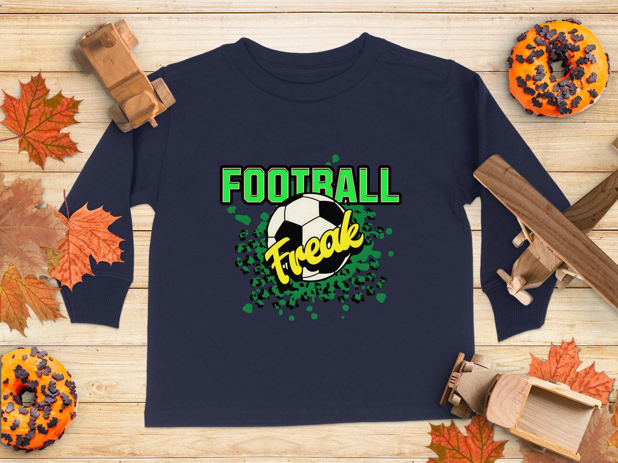 Football Freak Toddler Long Sleeve T-Shirt: Football Fan Apparel