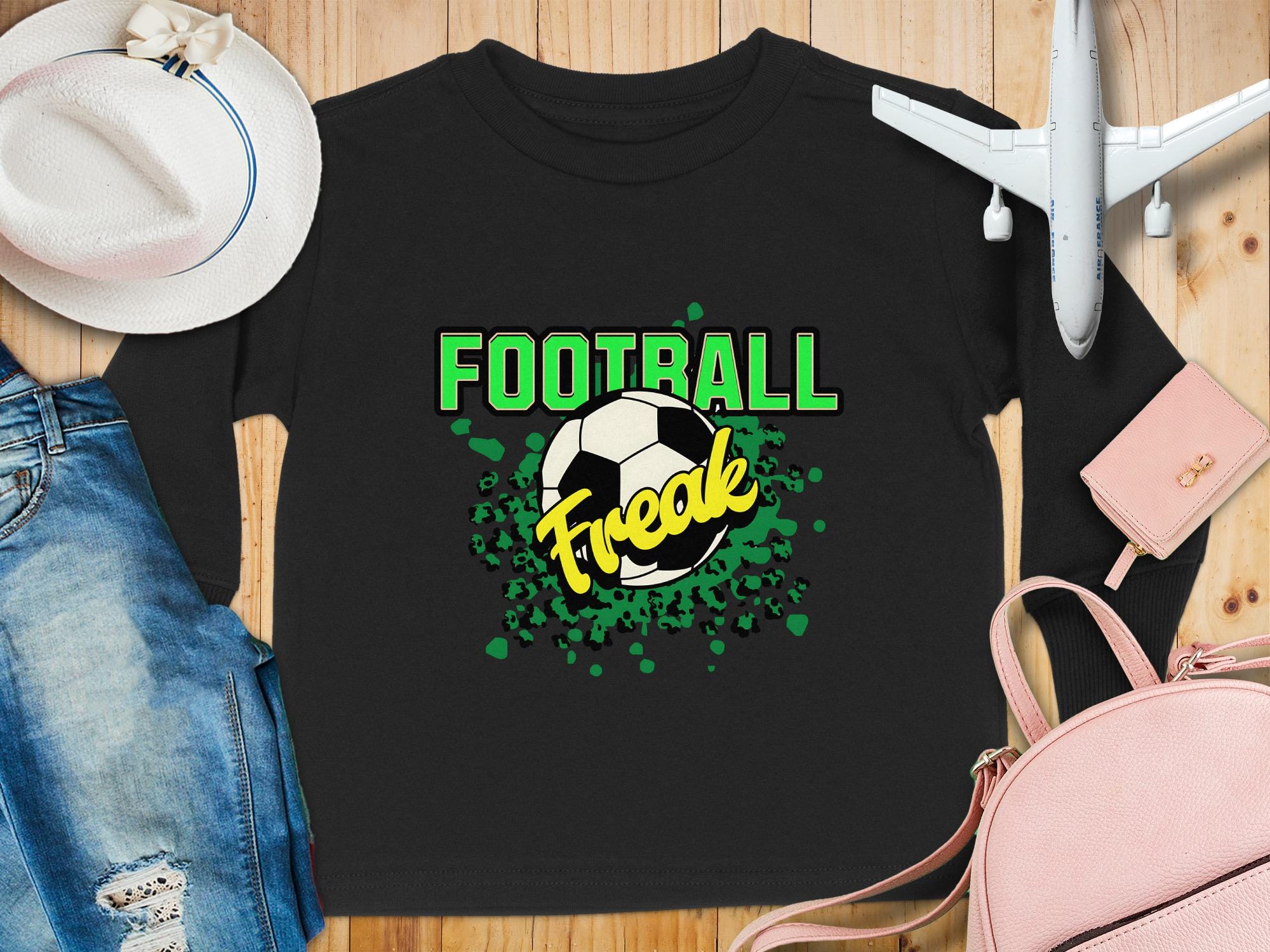 Football Freak Toddler Long Sleeve T-Shirt: Football Fan Apparel