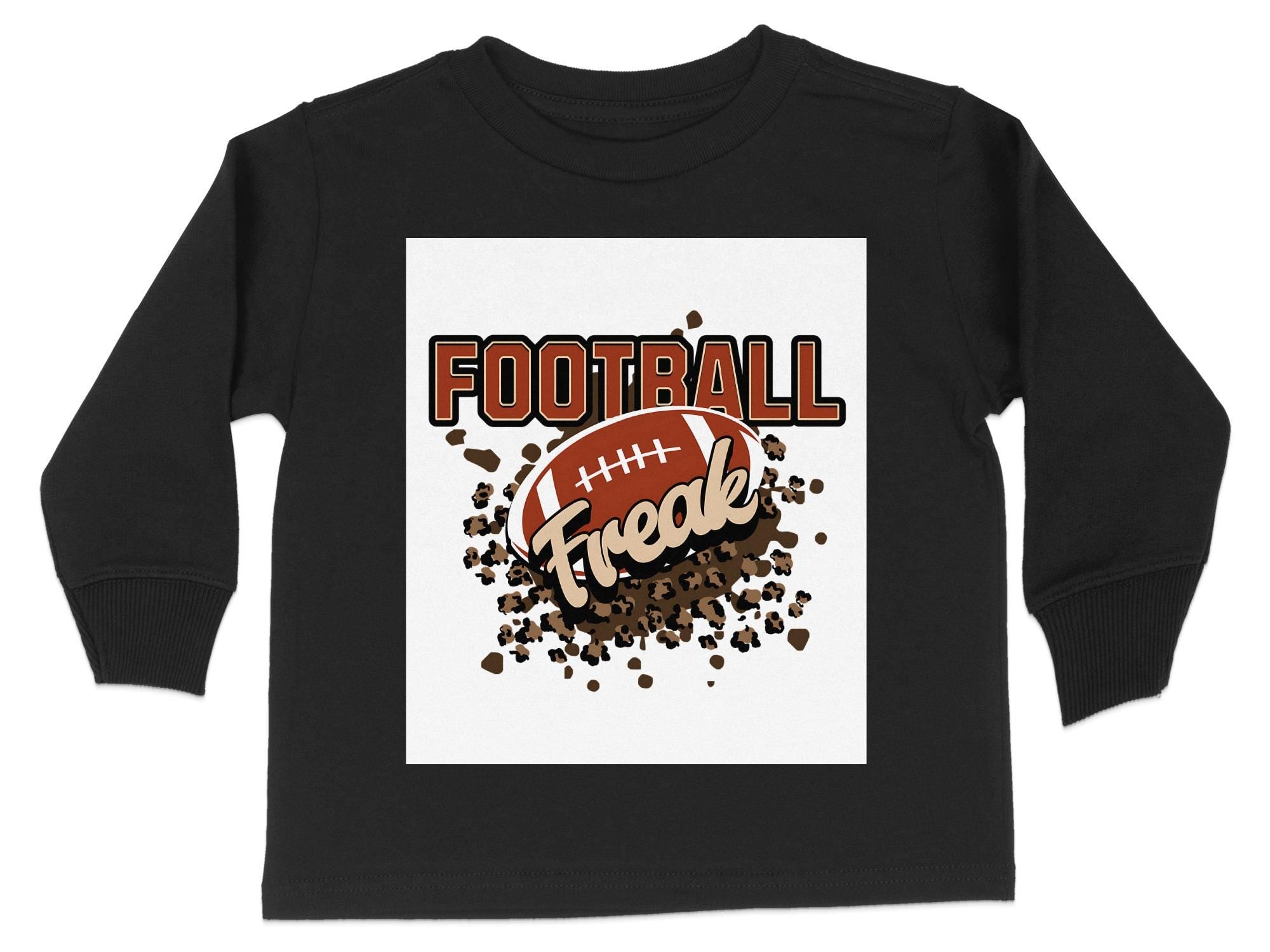 Football Freak Toddler Shirt: Long Sleeve Cotton Tee