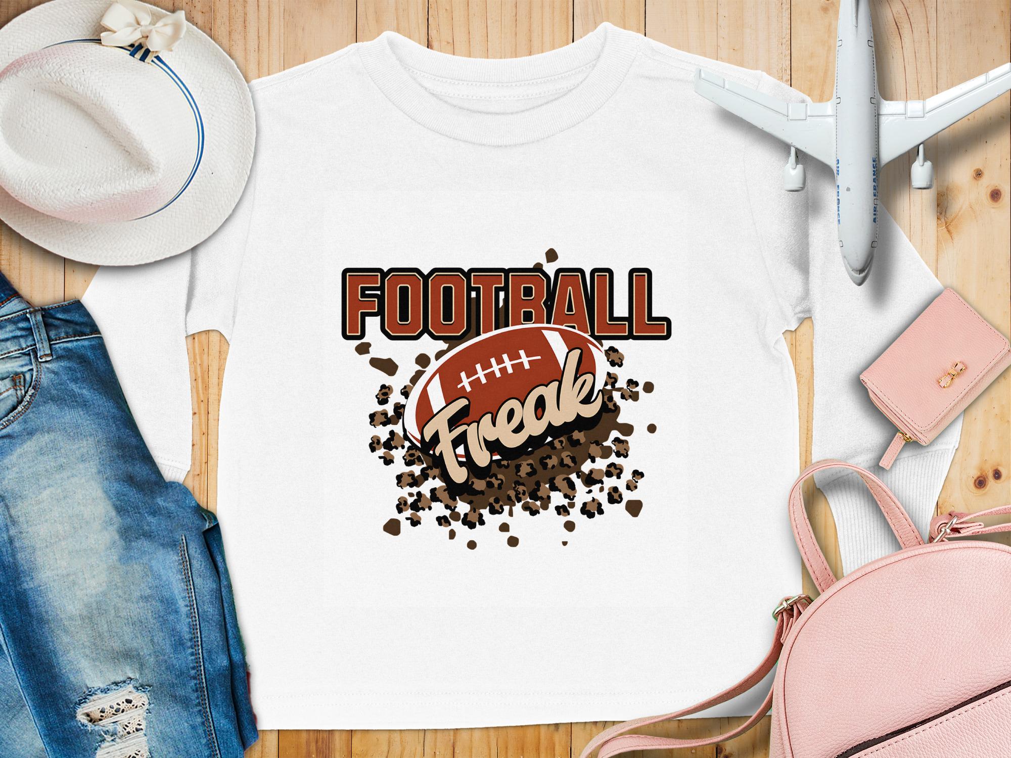 Football Freak Toddler Shirt: Long Sleeve Cotton Tee