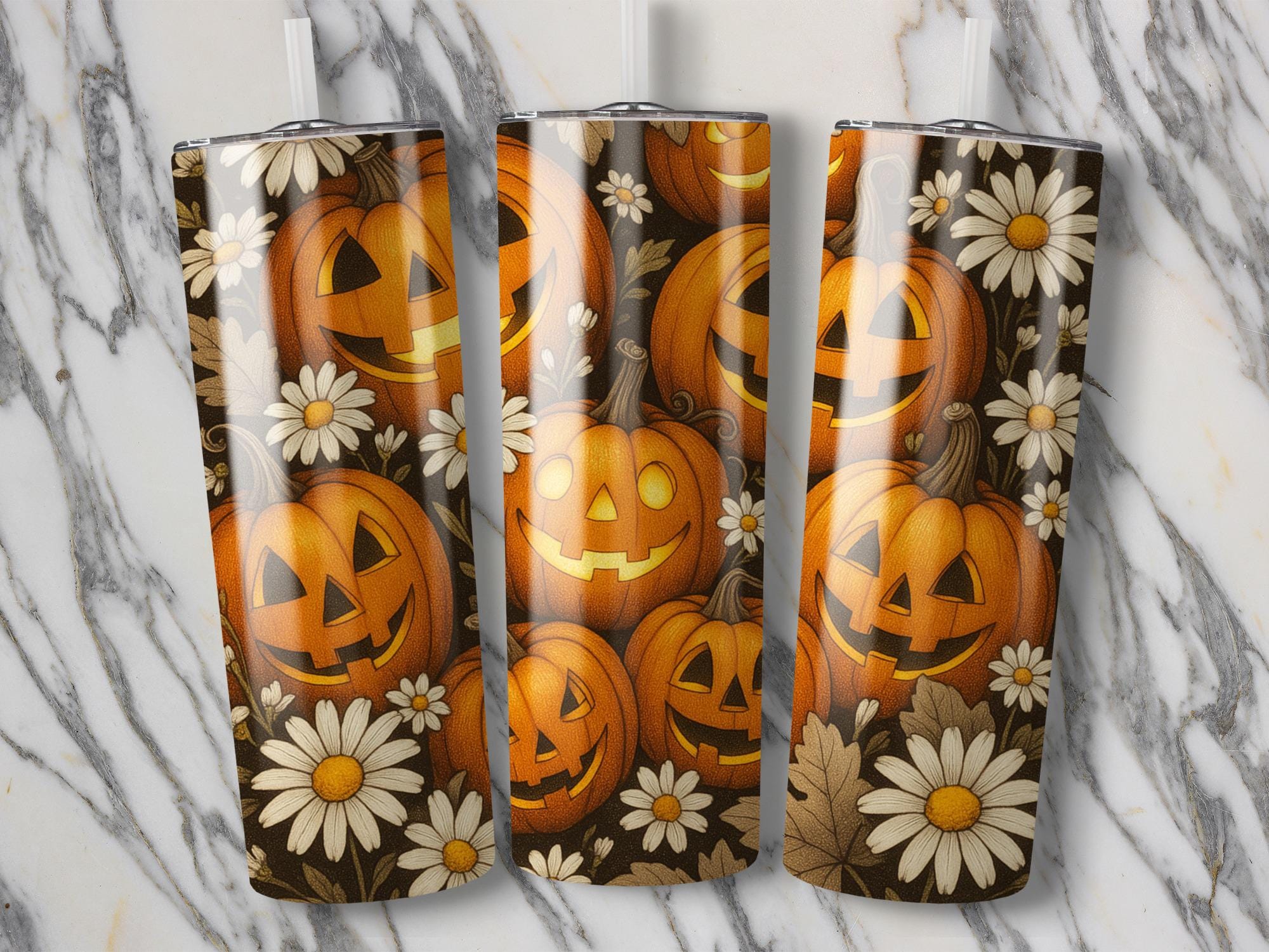 Jack O' Lantern Sublimation Design: Halloween T-Shirt & Tumbler (Digital Download)