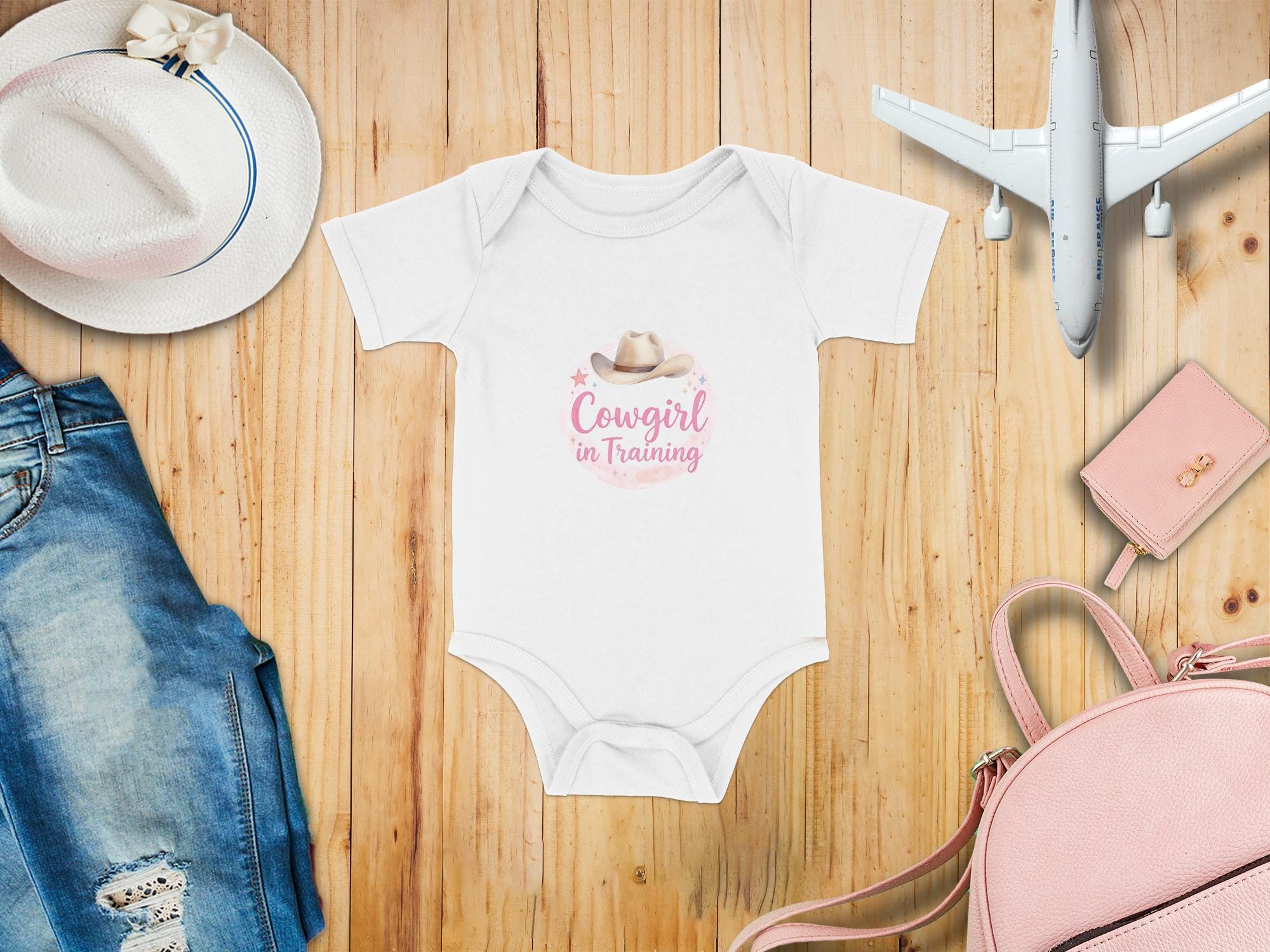 Cowgirl in Training T-Shirt, Baby Cowgirl, Future Cowgirl, Cowboy Hat Shirt, Baby Shower Gift, onesie, pink shirt, baby gift, shower gift