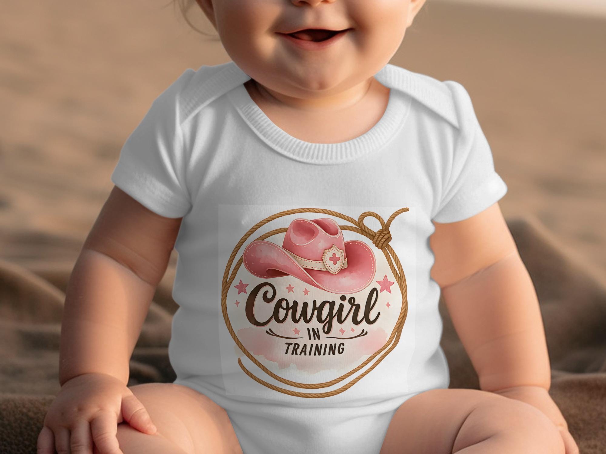 Cowgirl in Training Shirt, Pink Hat Tee, Future Rodeo Star Onesie, Western Baby Gift, Pink Cowboy , Little Cowgirl Gift, Baby shower gift,