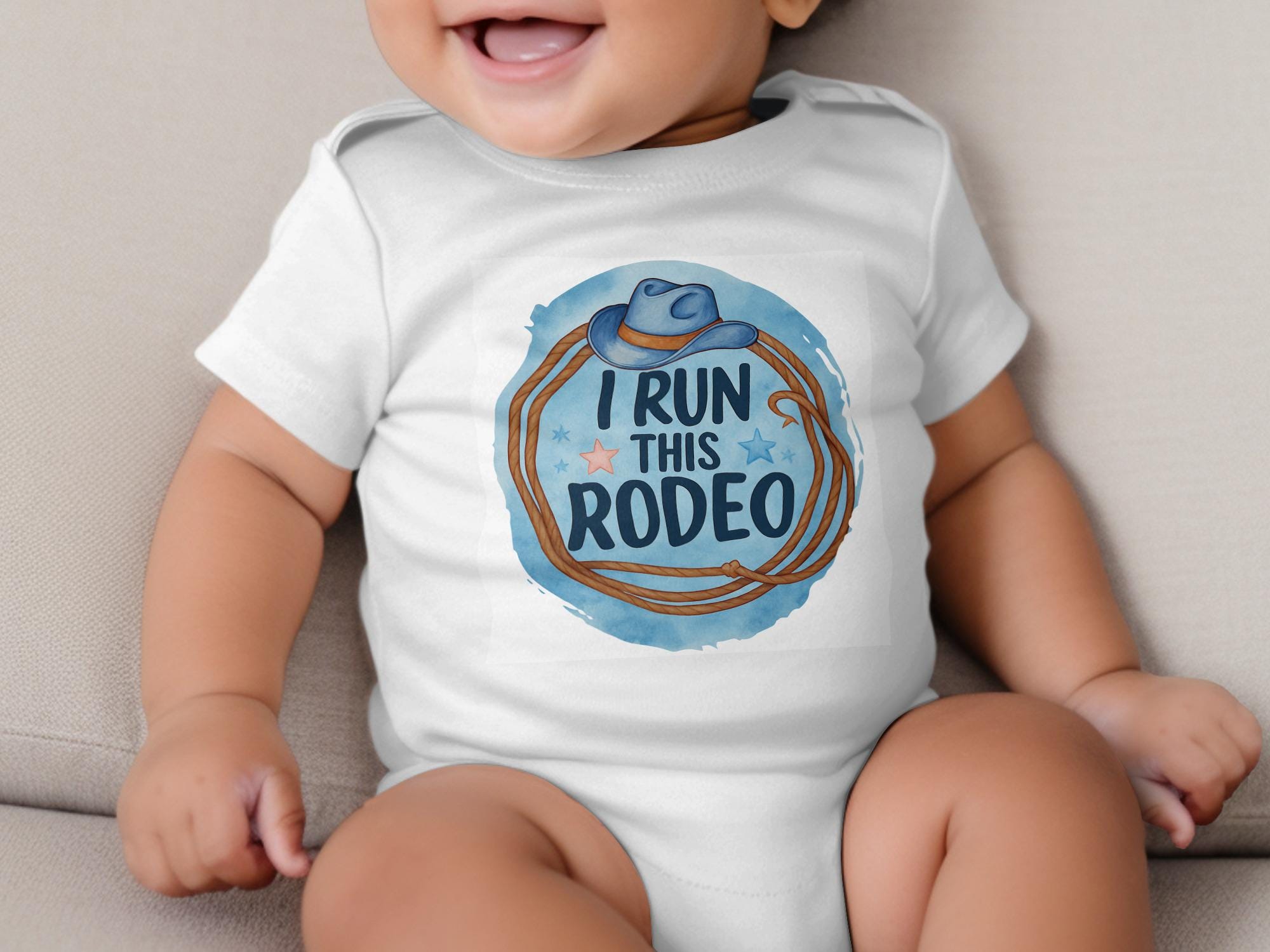 I Run This Rodeo T-Shirt or Onesie: Western Baby Cowboy Outfit
