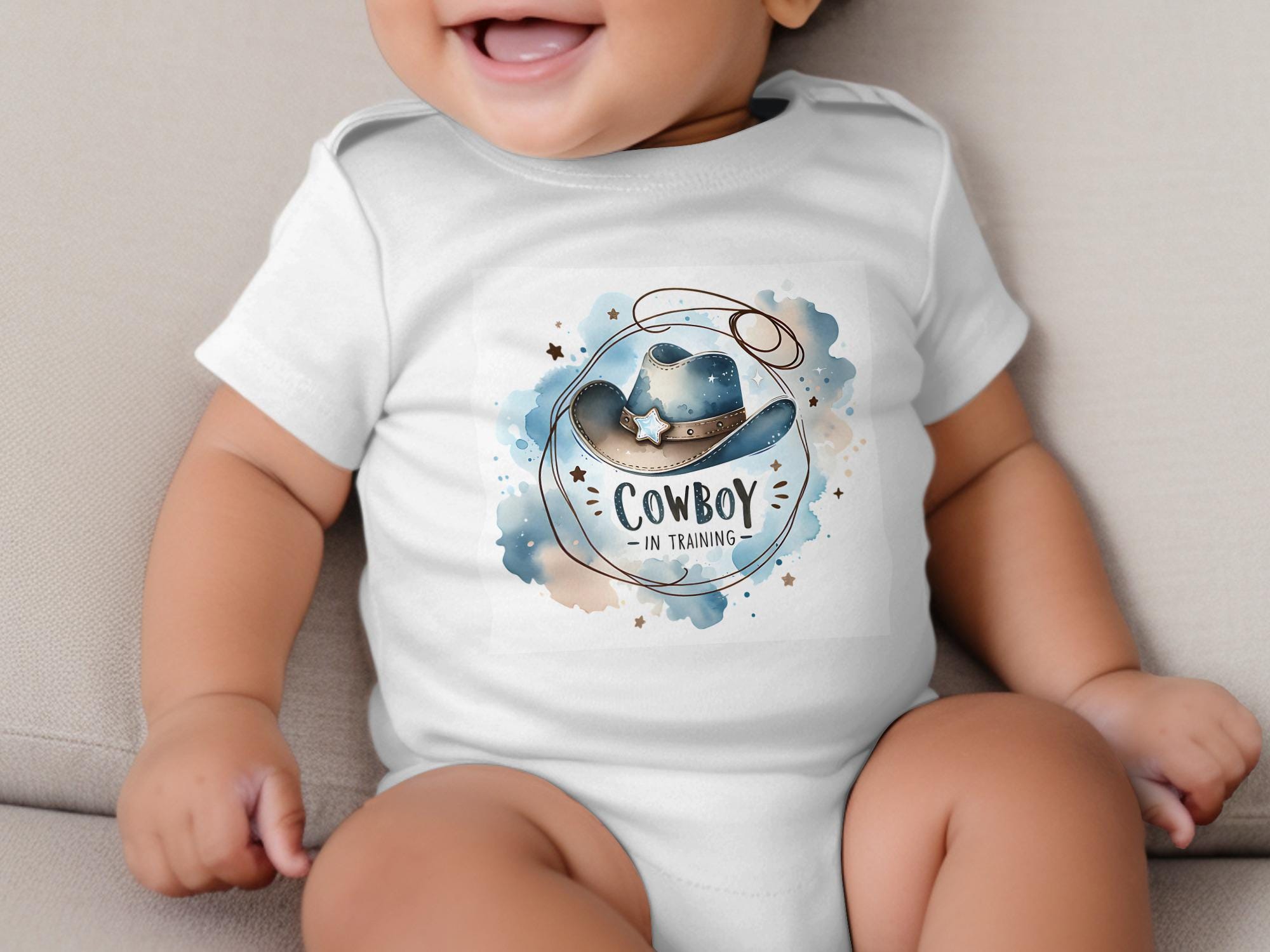 Cowboy in Training Baby Shirt: Western Onesie, Rodeo Theme