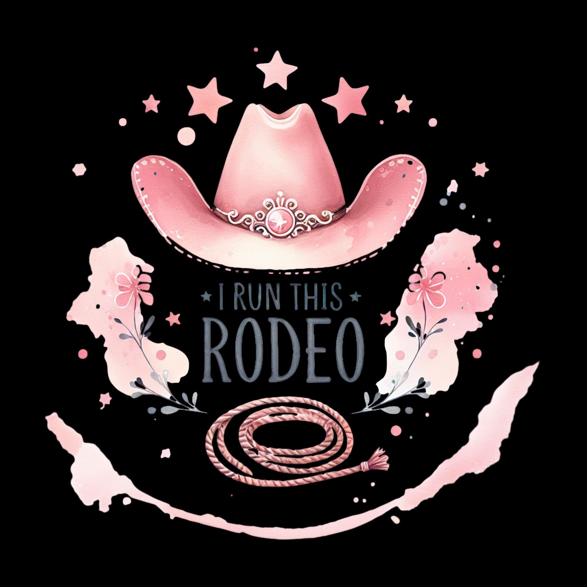 I Run This Rodeo PNG: Cowgirl Sublimation Design (Digital Download