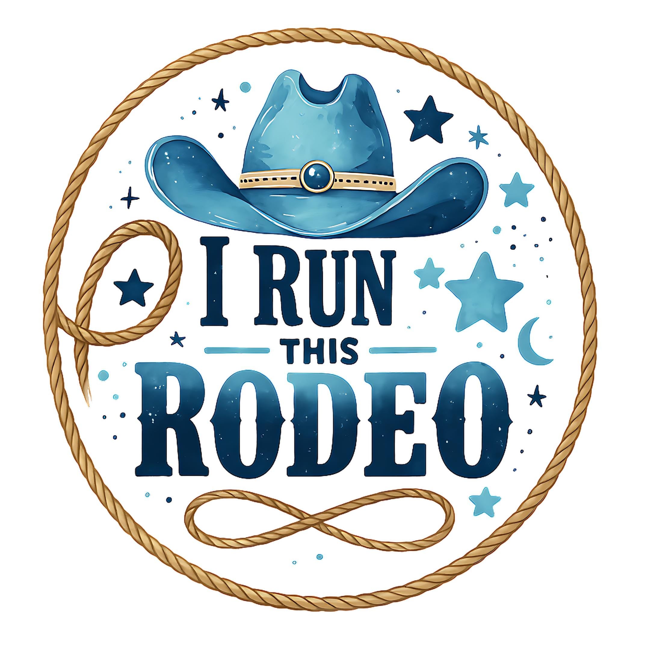 I Run This Rodeo T-Shirt: Baby Boy Western Cowboy Hat Tee