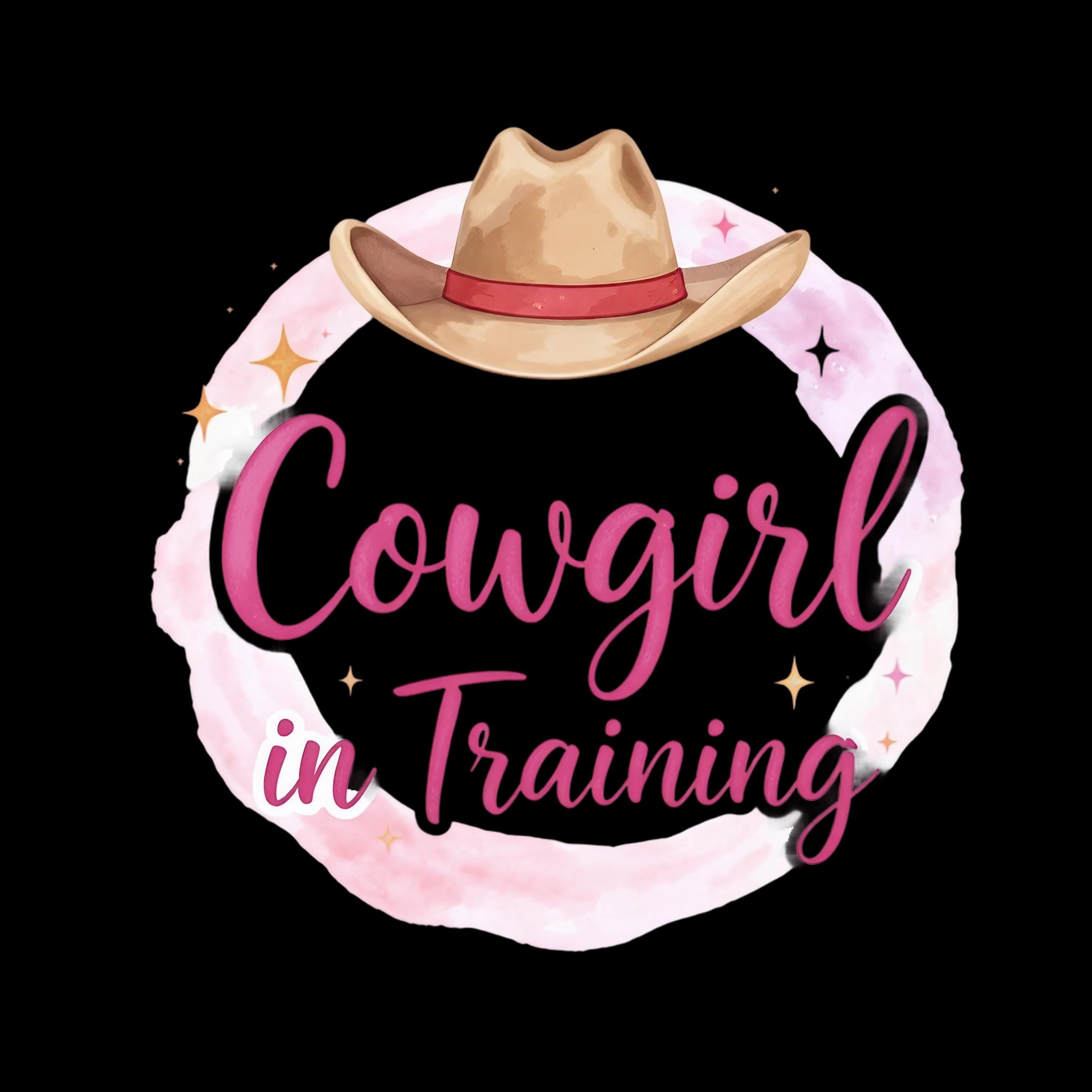 Cowgirl in Training PNG: Watercolor Western T-Shirt Design (Digital Download)