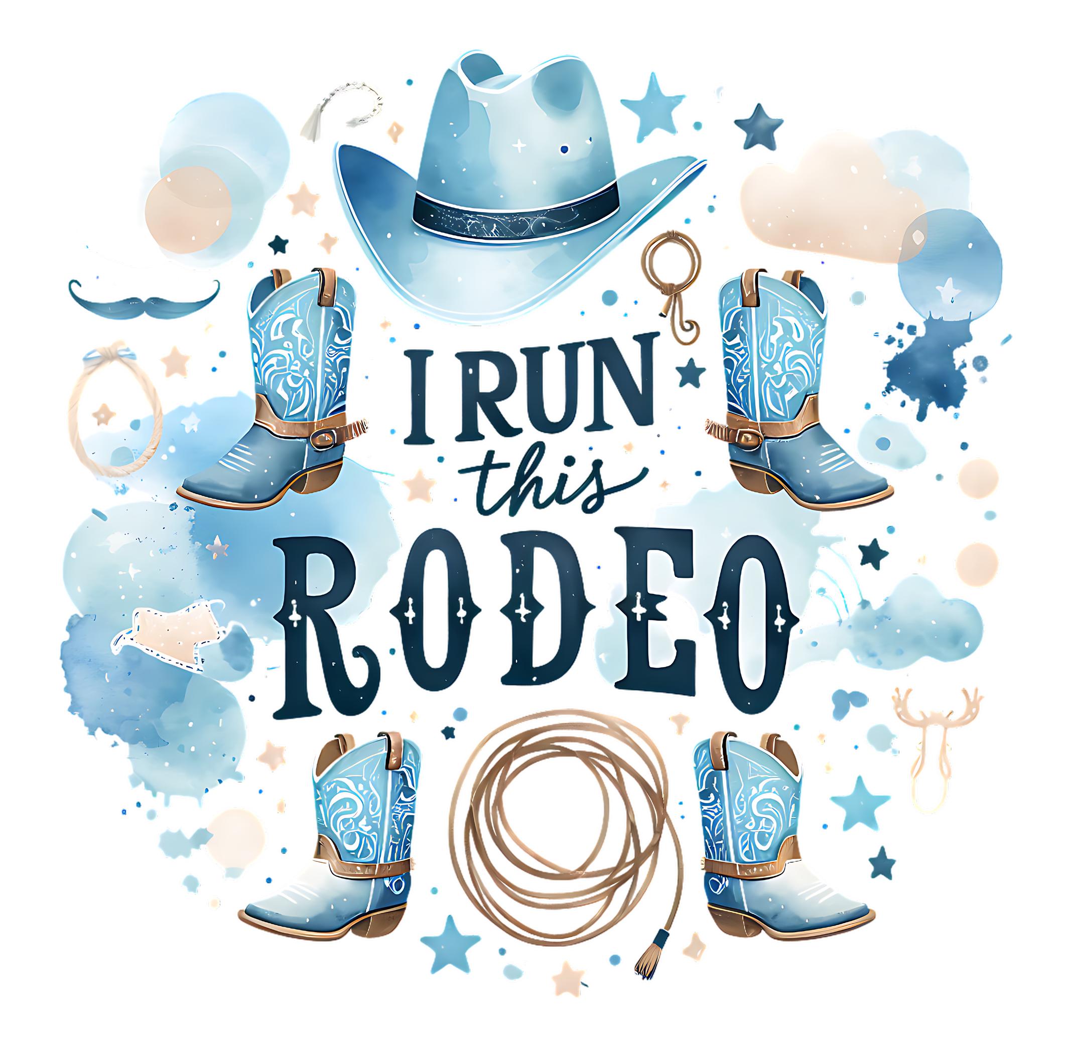 I Run This Rodeo PNG: Western Baby Clipart (Digital Download)