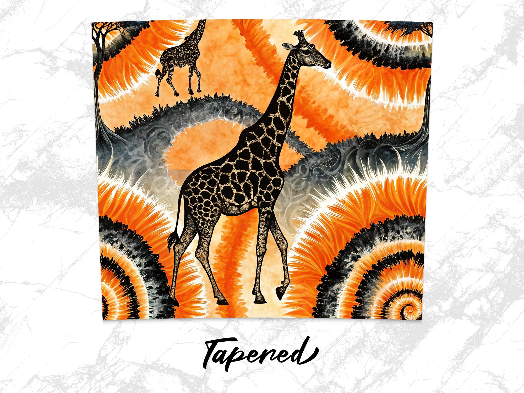 Giraffe Tumbler Wrap PNG: Tie Dye Animal Print, 20 oz Skinny Tumbler (Digital Download)