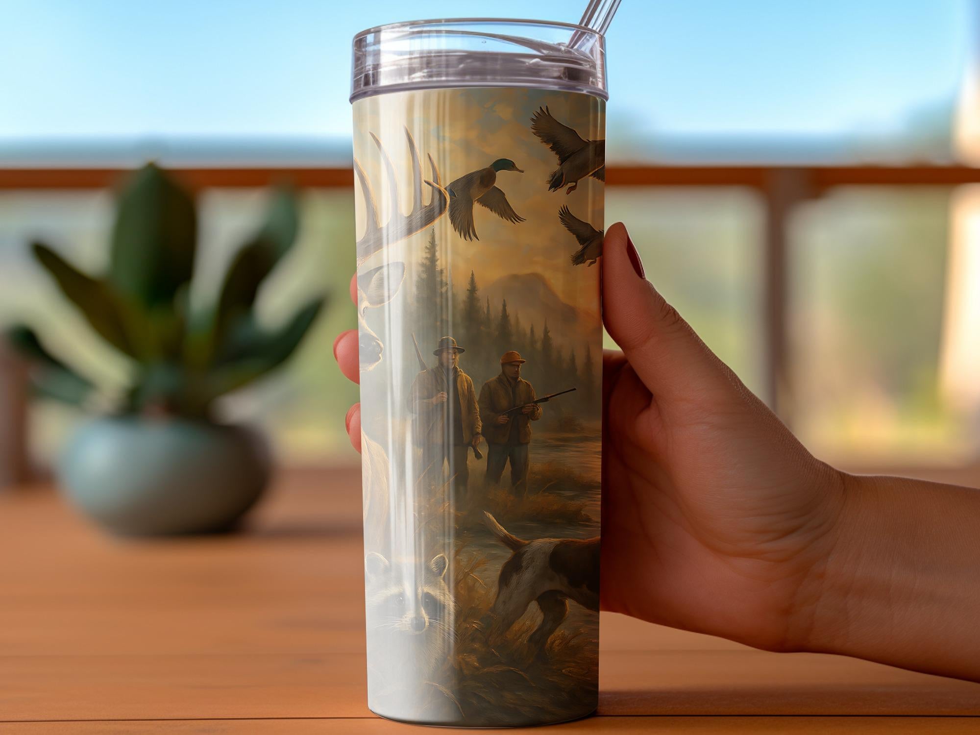 Deer Hunting Tumbler Wrap: Wildlife Sublimation Design (Digital Download)
