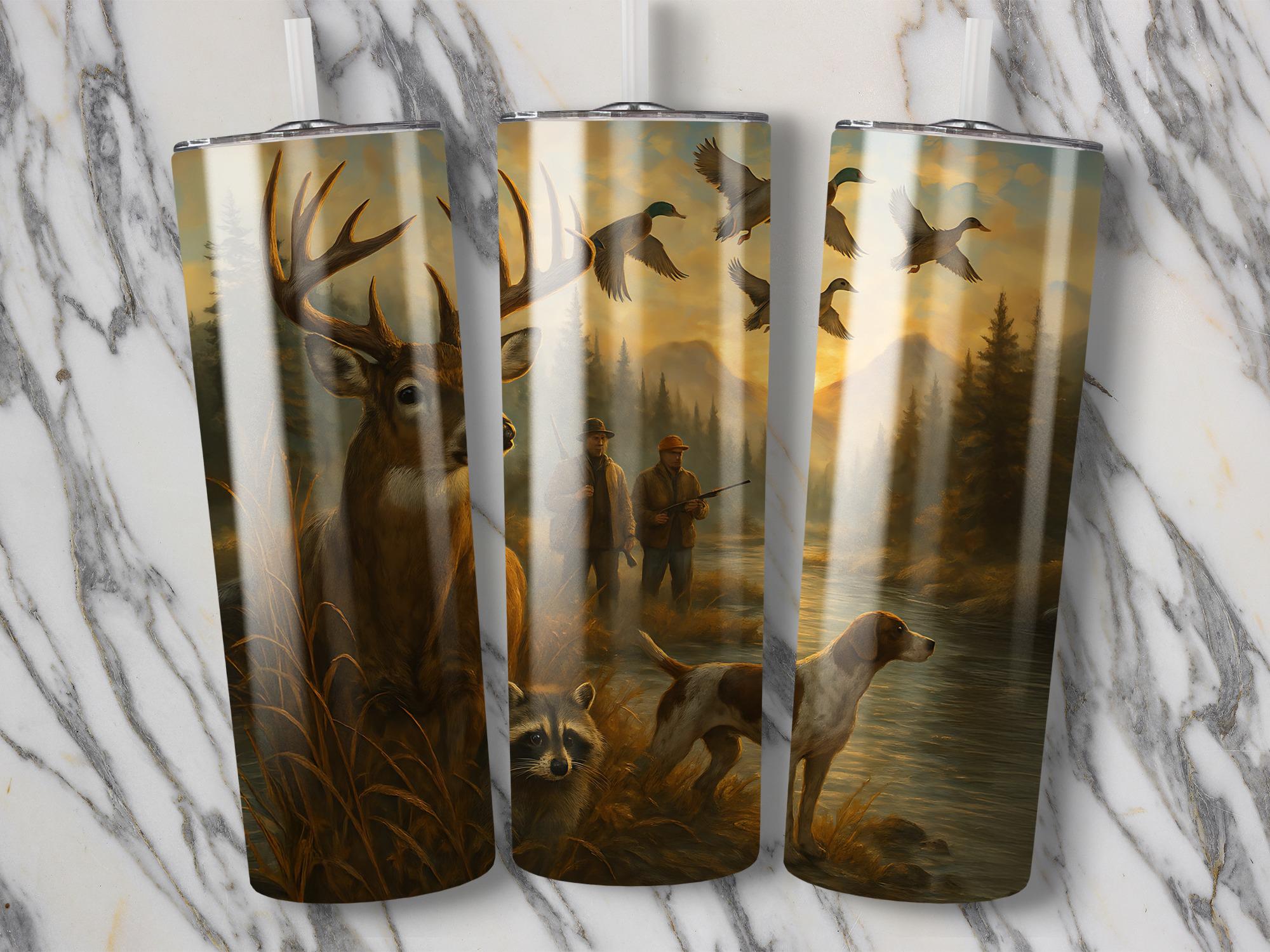 Deer Hunting Tumbler Wrap: Wildlife Sublimation Design (Digital Download)