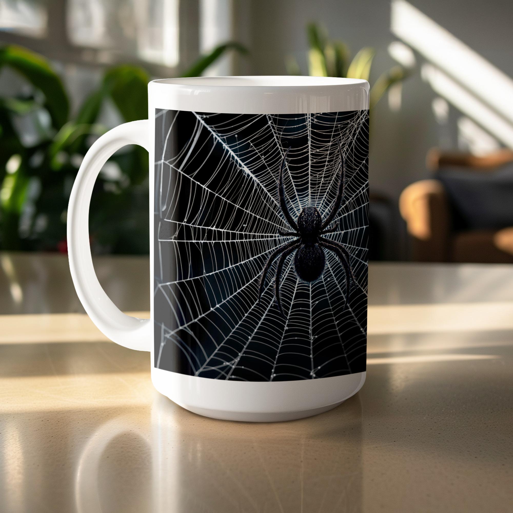 Gothic Spider Web Mug Wrap: 15oz Sublimation Design (Digital Download)