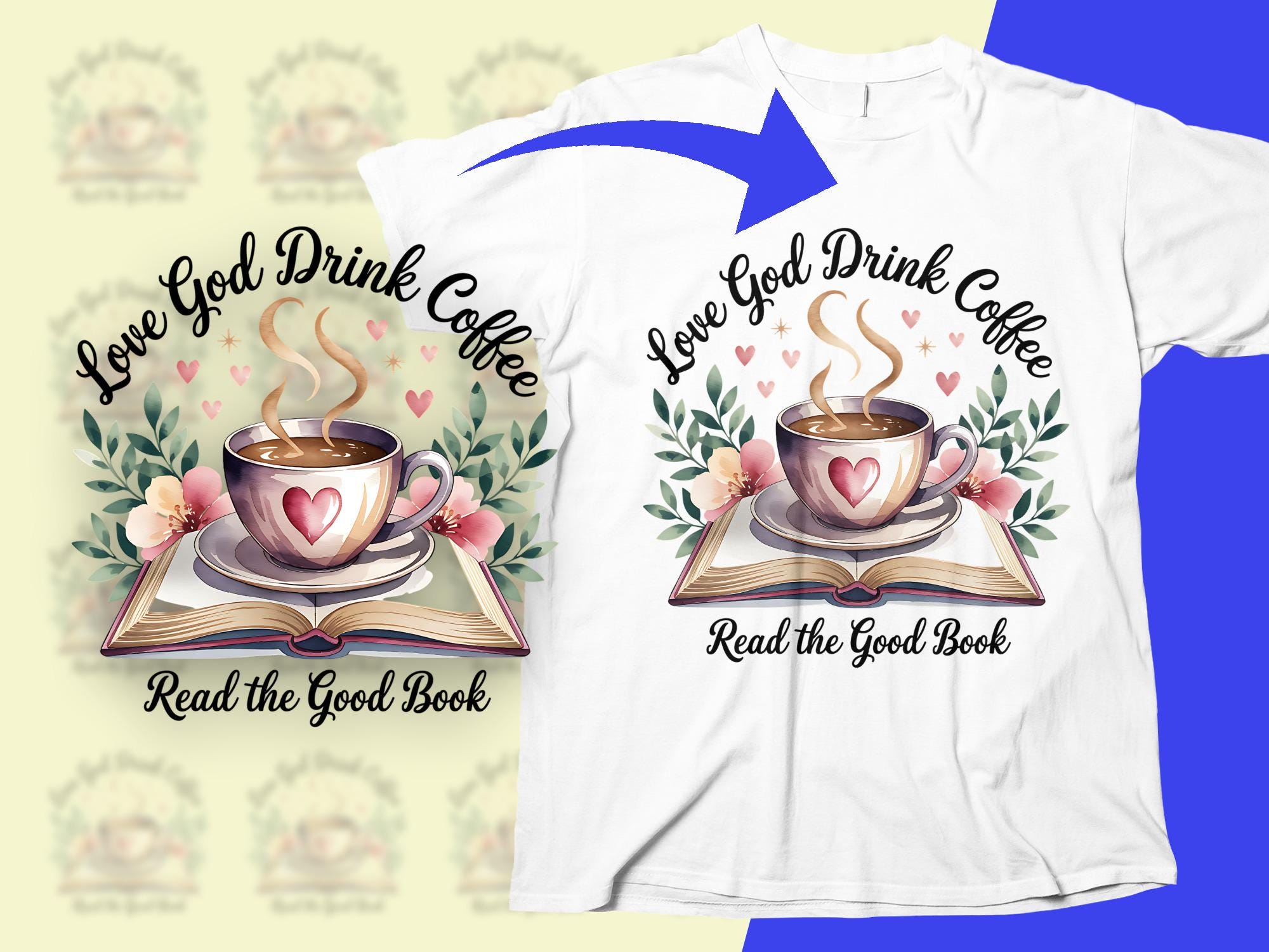 Christian Coffee Lover PNG: Religious Sublimation Design (Digital Download)