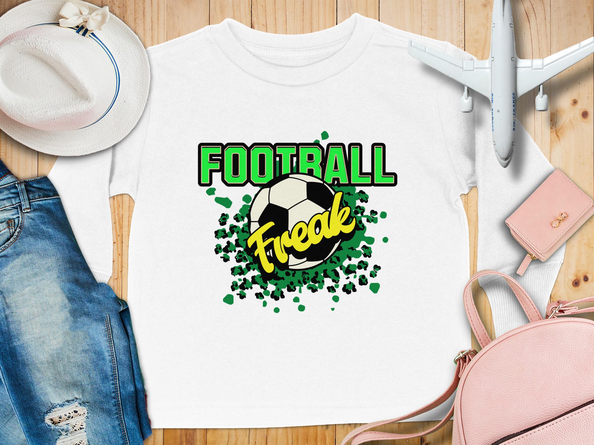Football Freak Toddler Long Sleeve Shirt: Green Splatter Design