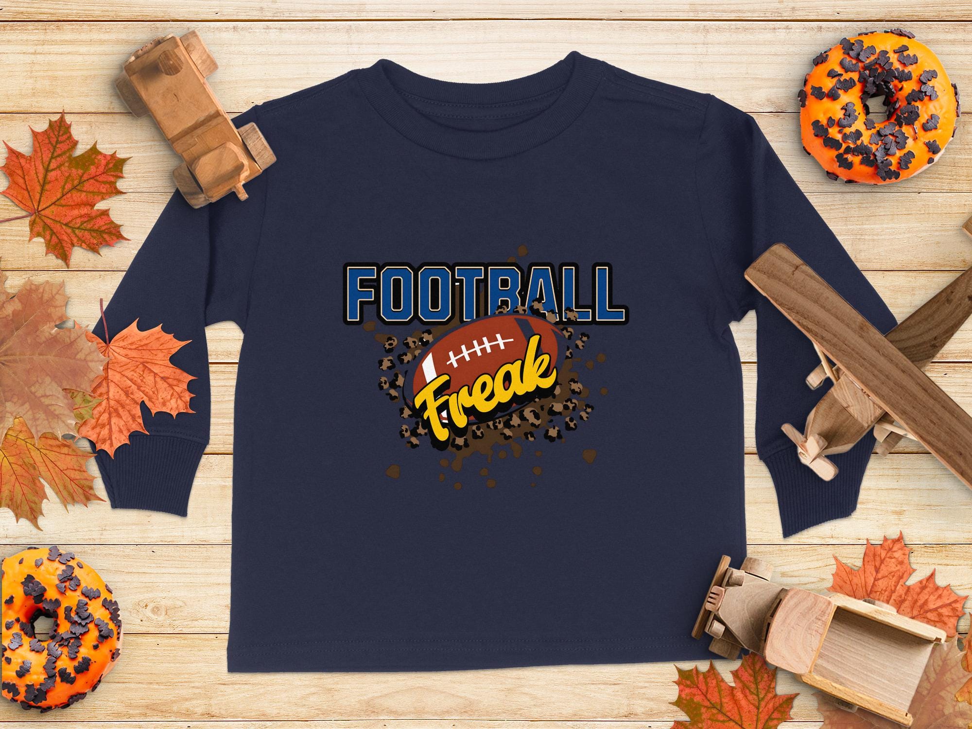 Football Freak Toddler T-Shirt: Game Day Long Sleeve