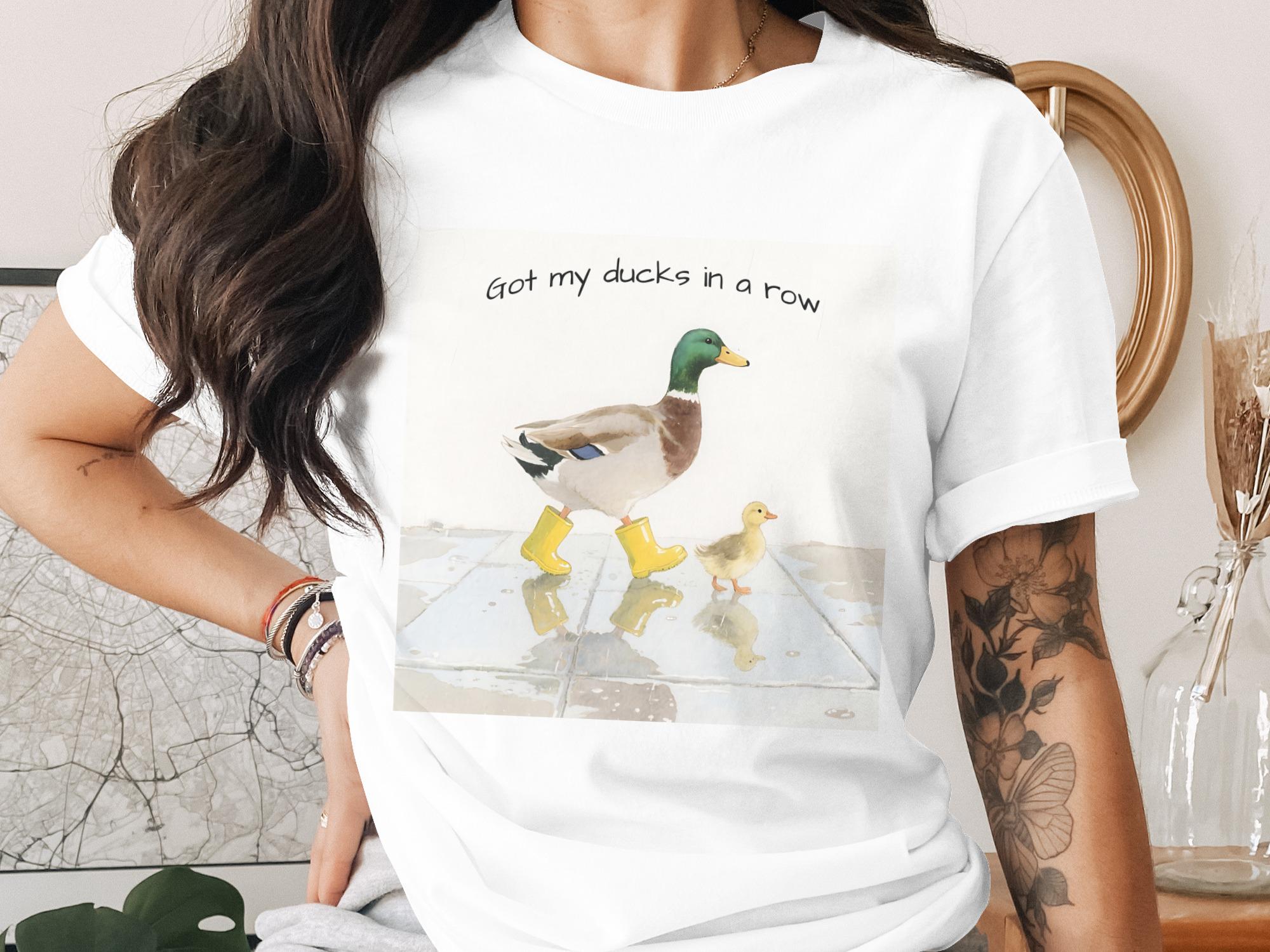 Ducklings in Rubber Boots PNG: Mom and Baby Sublimation Design (Digital Download)