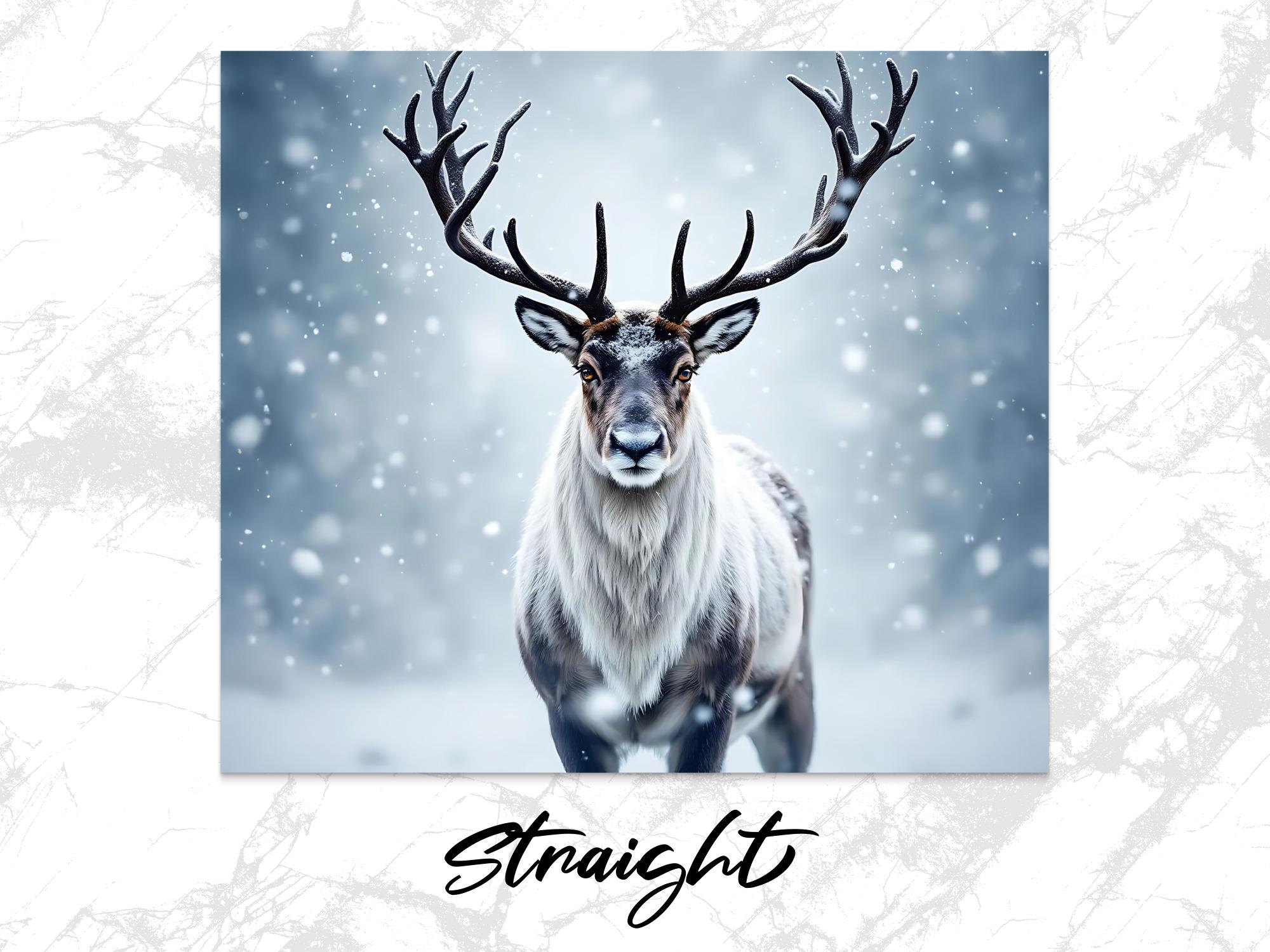 Reindeer Tumbler Wrap: Winter Christmas 20oz Skinny Tumbler Design (Digital Download)