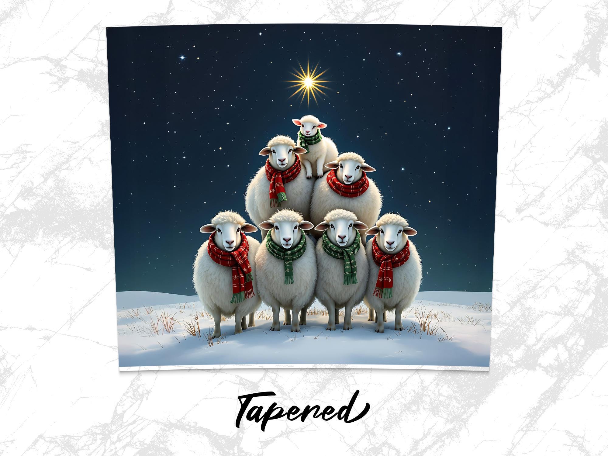 Christmas Sheep Tumbler Wrap: Holiday Sublimation Design (Digital Download)