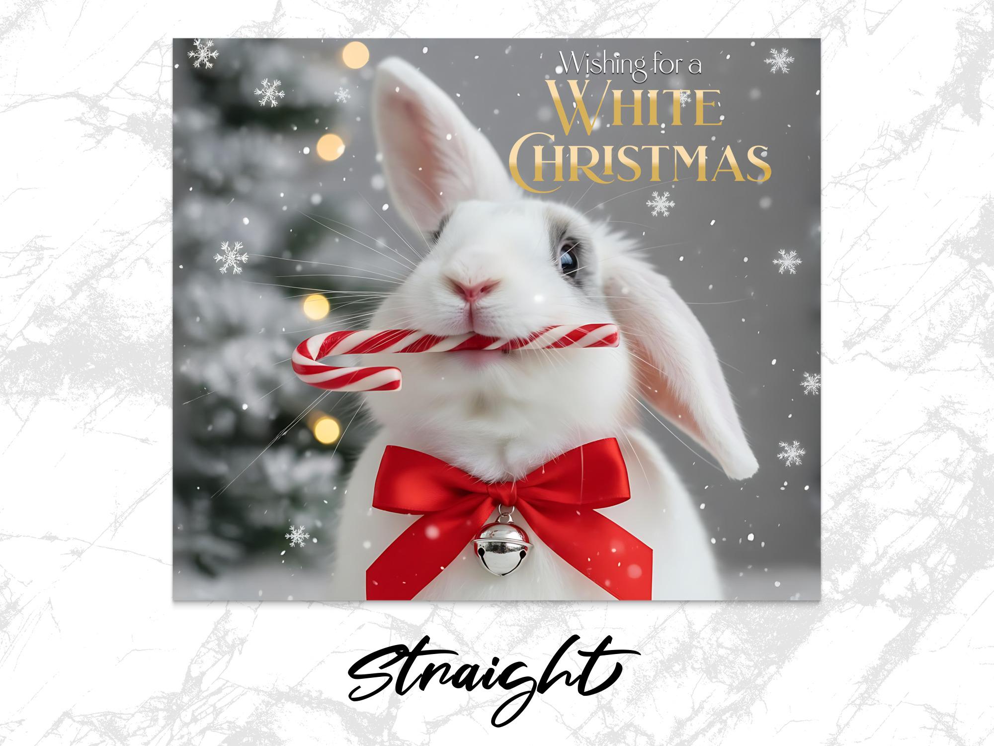 Christmas Bunny Tumbler Wrap: Holiday 20oz Sublimation Design (Digital Download)