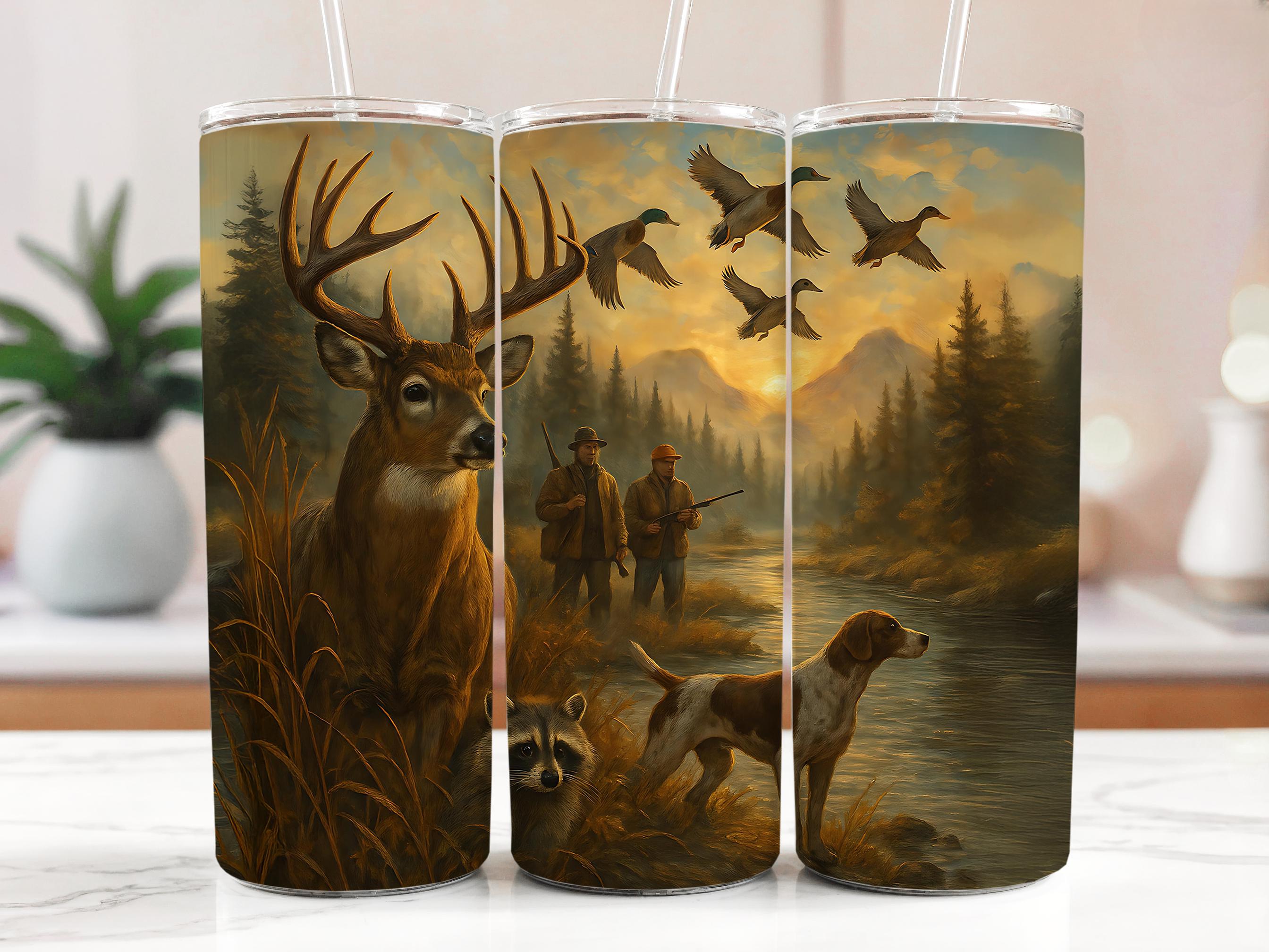 Deer Hunting Tumbler Wrap: Wildlife Sublimation Design (Digital Download)