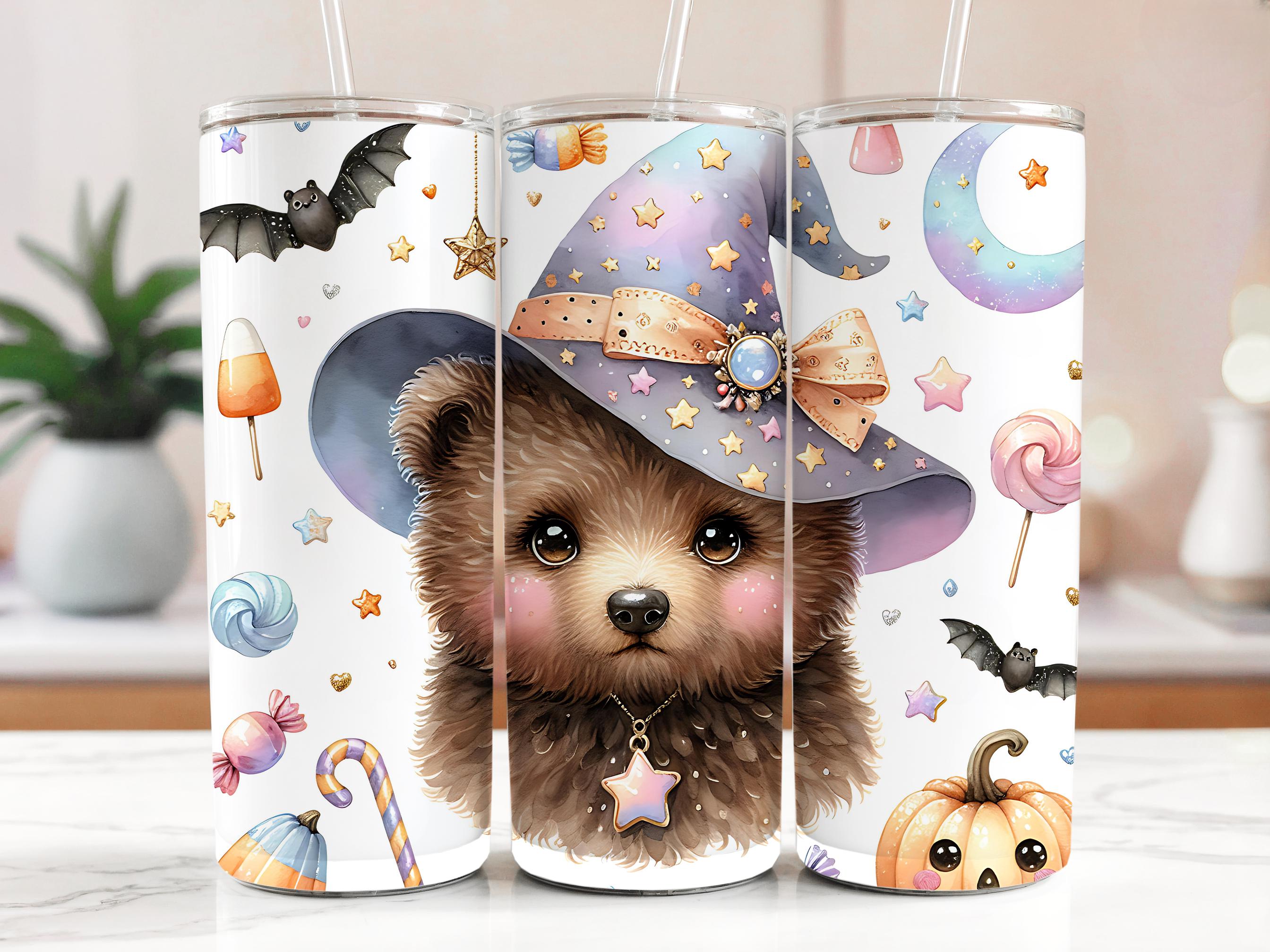 Halloween Bear Cub PNG: Trick or Treat, Fall Pumpkin (Digital Download)