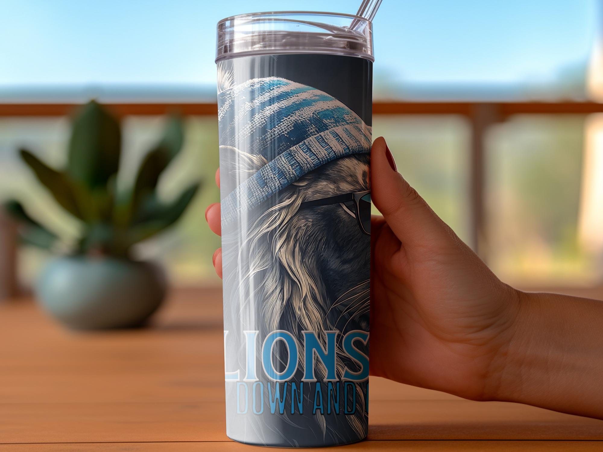 Lions Tumbler Wrap: Football Sublimation Design (Digital Download)