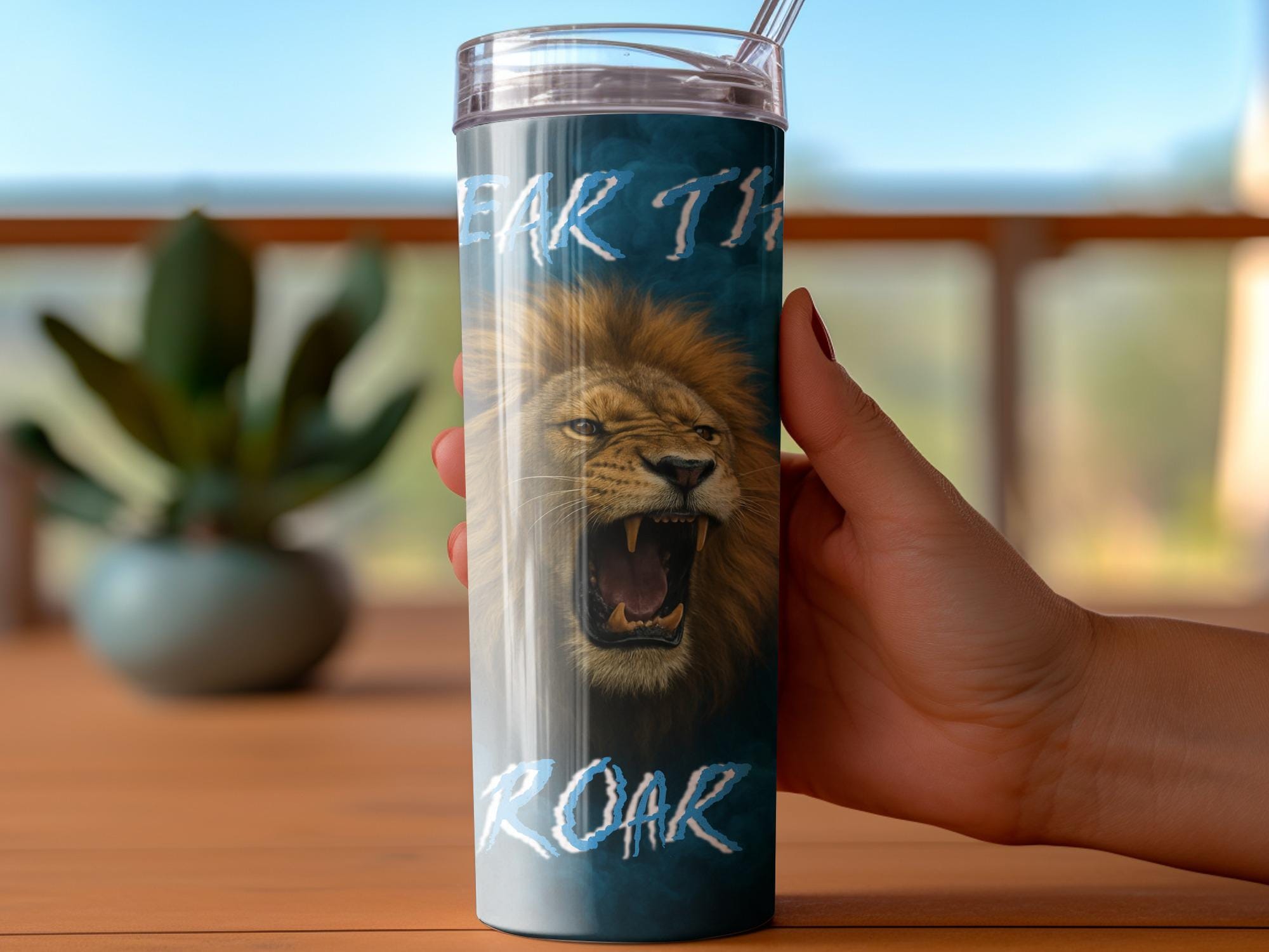 Roaring Lion Tumbler Wrap Design: Fear The Roar (Digital Download)