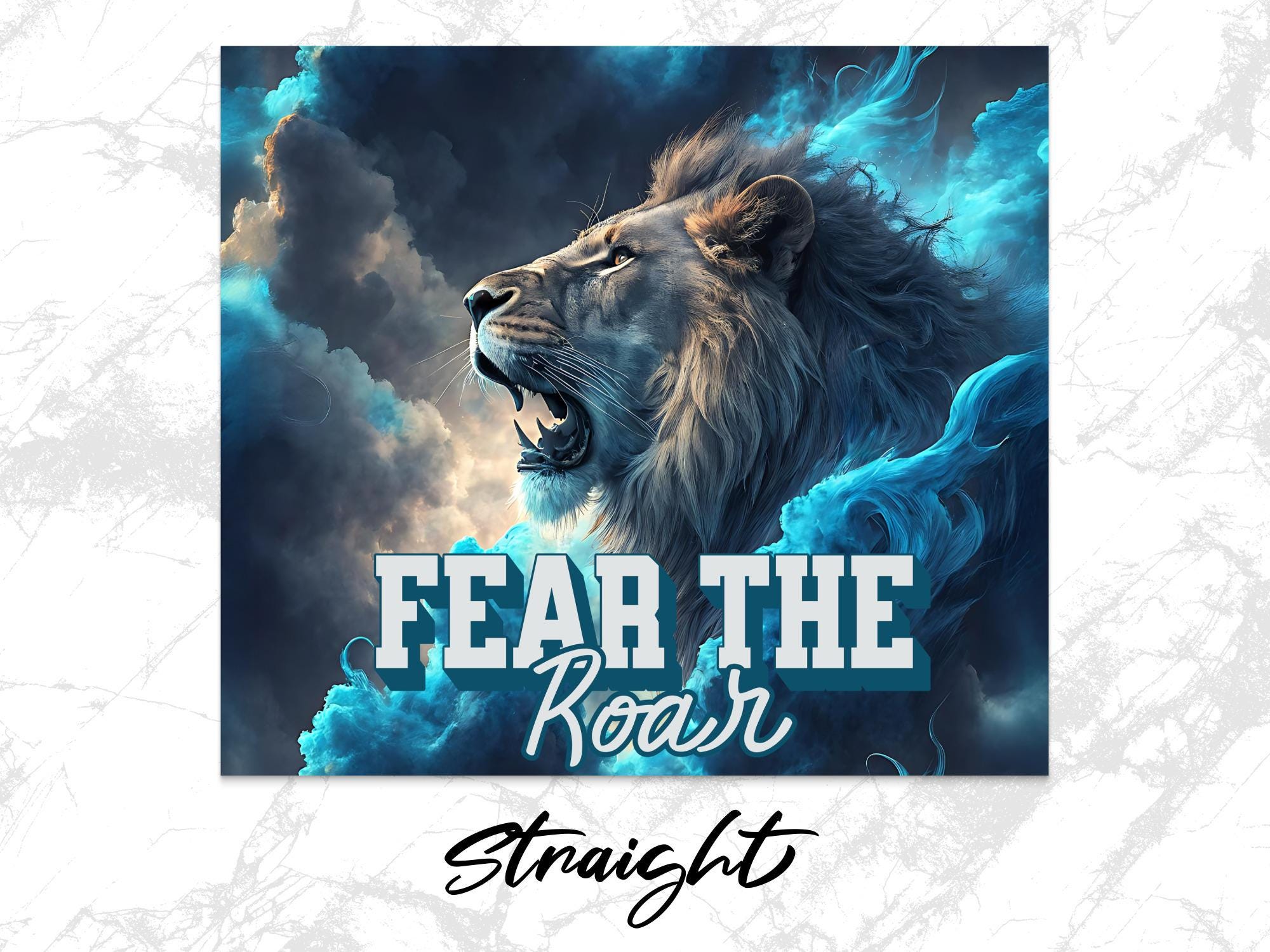 Roaring Lion Tumbler Wrap: 20oz Sublimation Design (Digital Download)