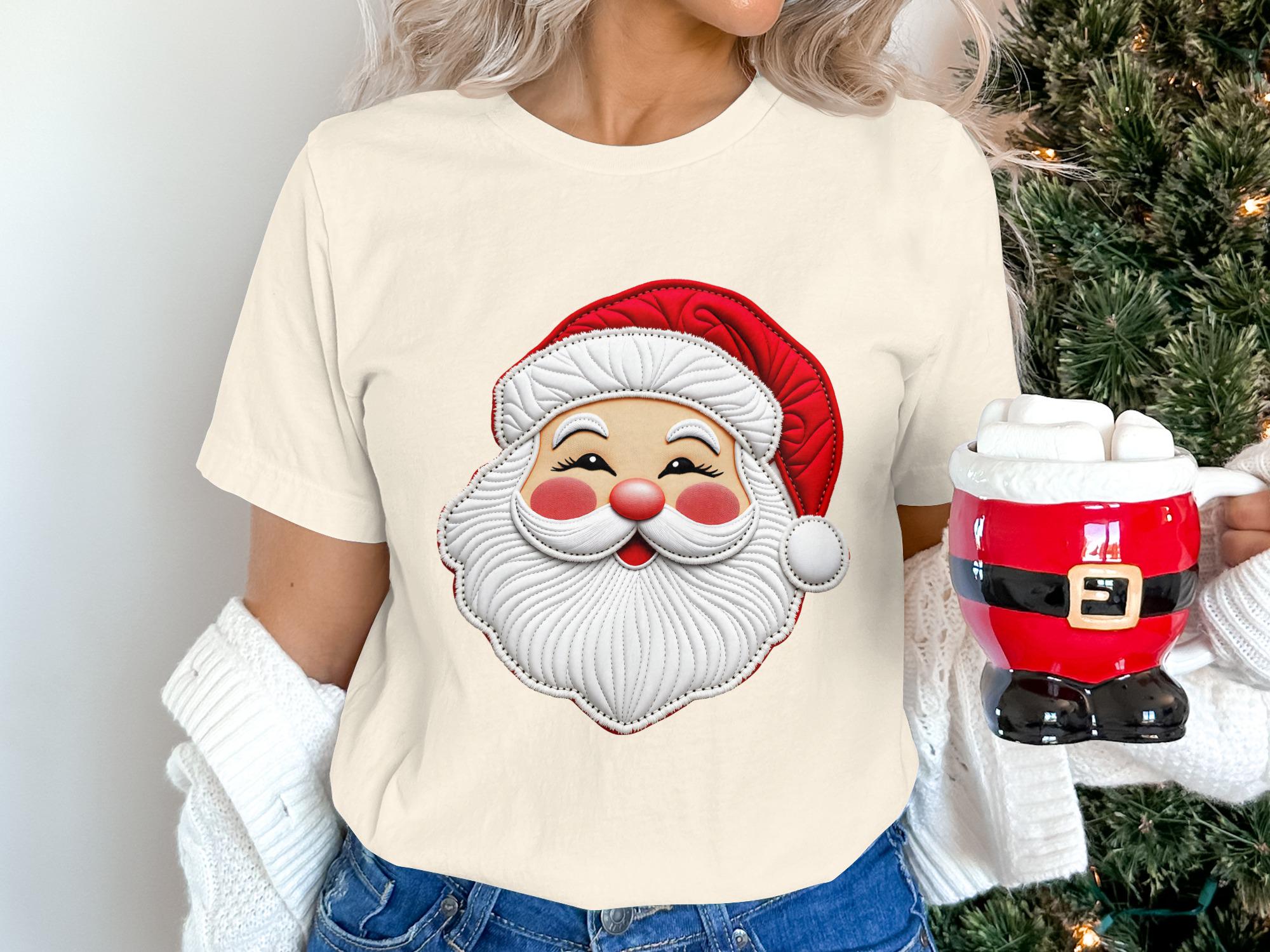 Festive Santa Head Clipart: Christmas PNG Image (Digital Download)